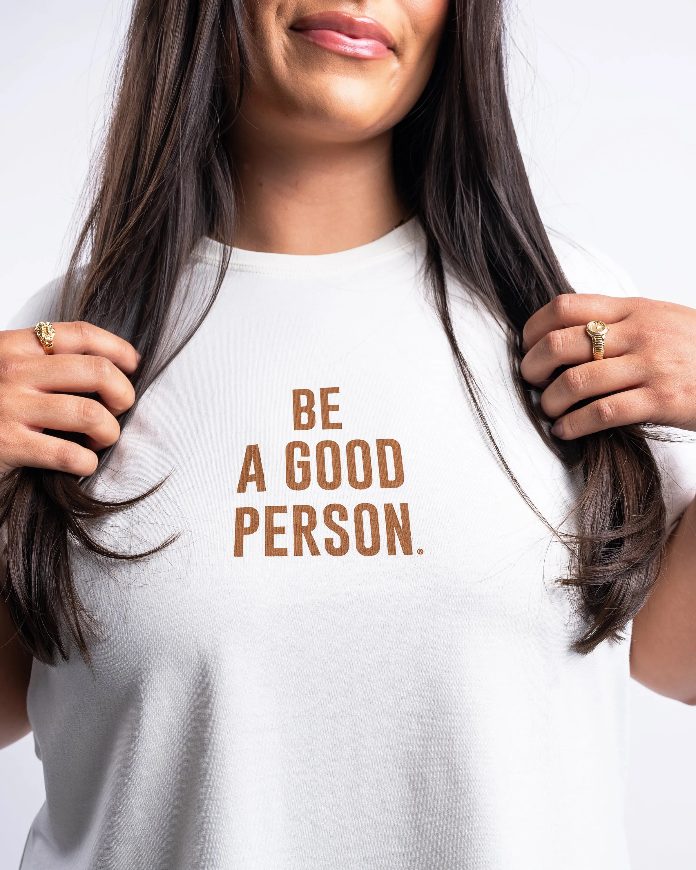 Soft & Smooth Signature T-Shirt - Women's Fit - Cream/Brown