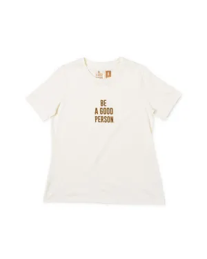 Signature T-Shirt - Women's Fit - Cream/Brown Layering Comfort Wear