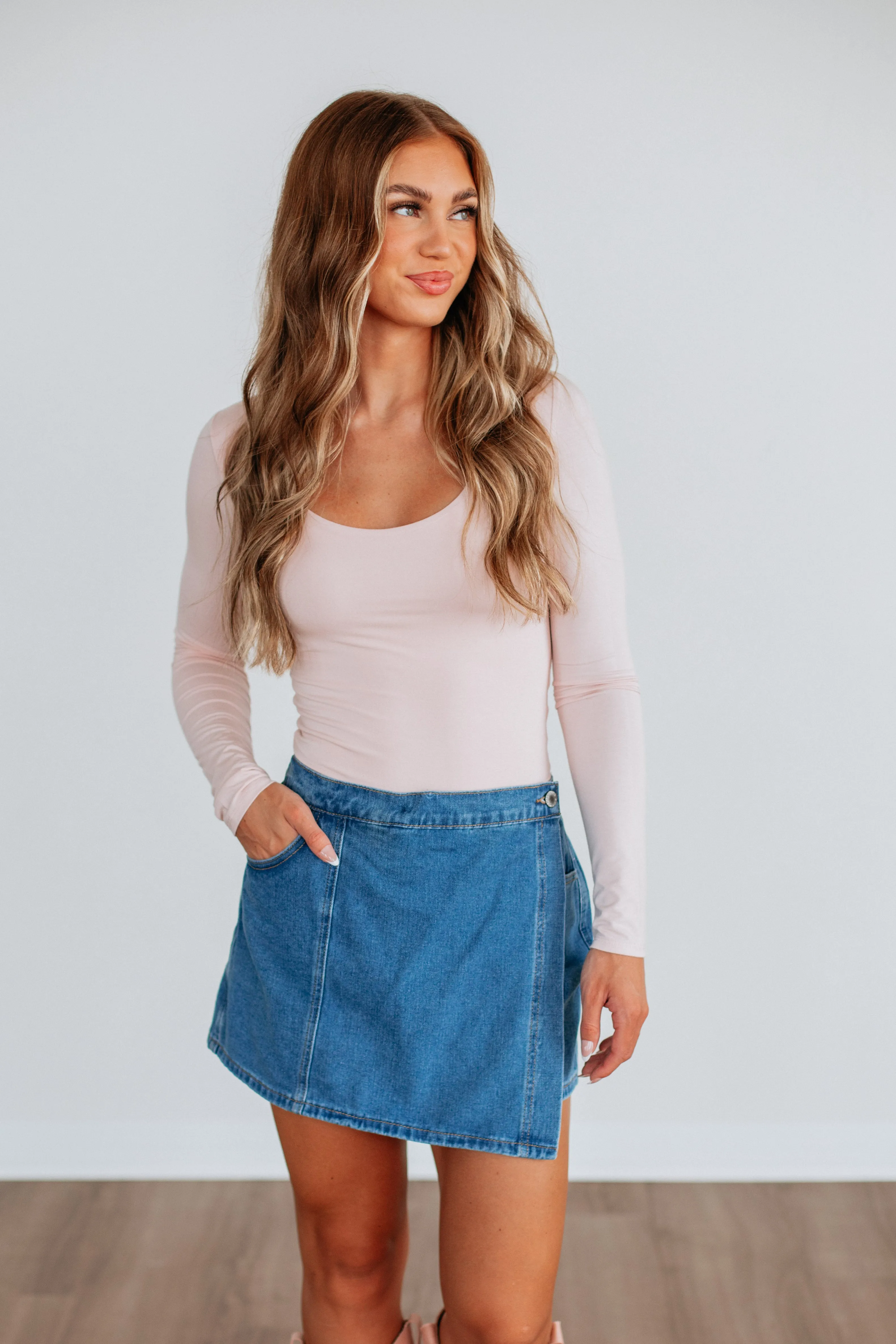 Siyana Denim Skort City Wear