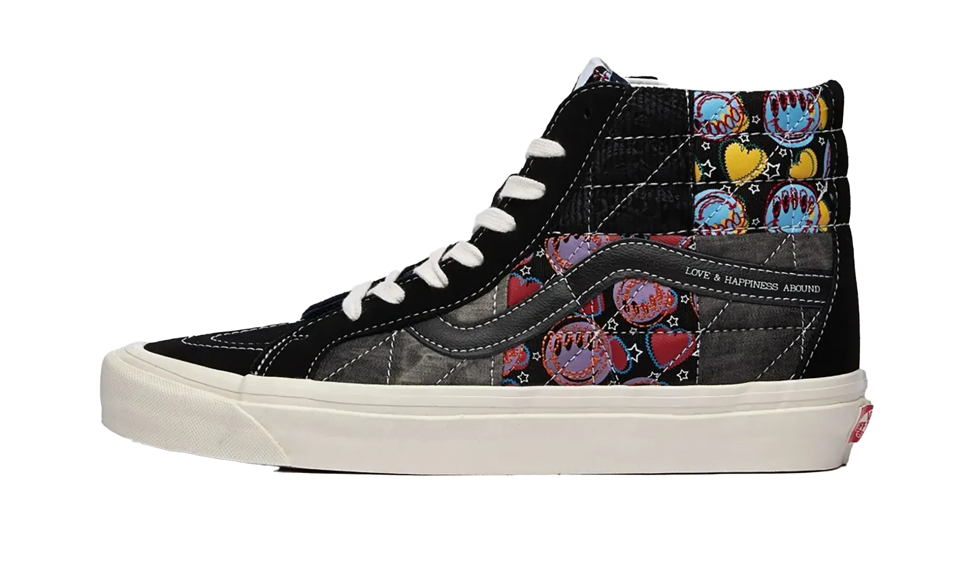 Sk8-Hi 38 DX Anaheim "Positivity Patchwork Black" Ventilation holes