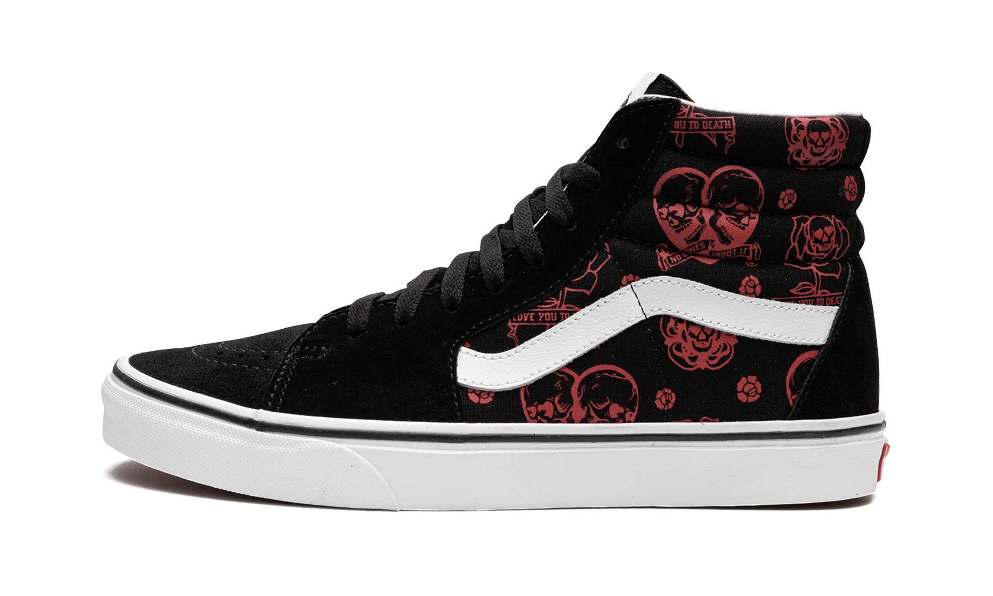 Gold Tone Slip Safe SK8 Hi "LOVE YOU TO DEATH"