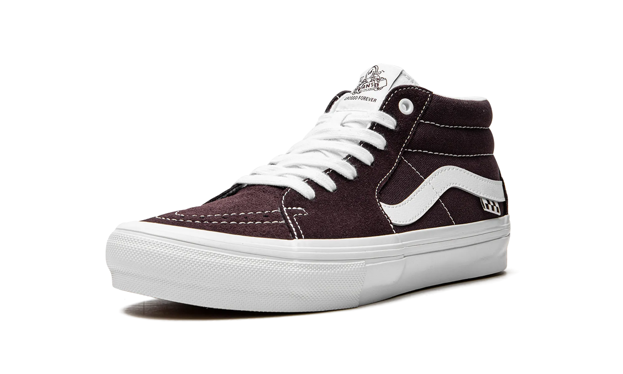 Slip Resistant Design On Trend Skate Grosso Mid "Wrapped Wine"