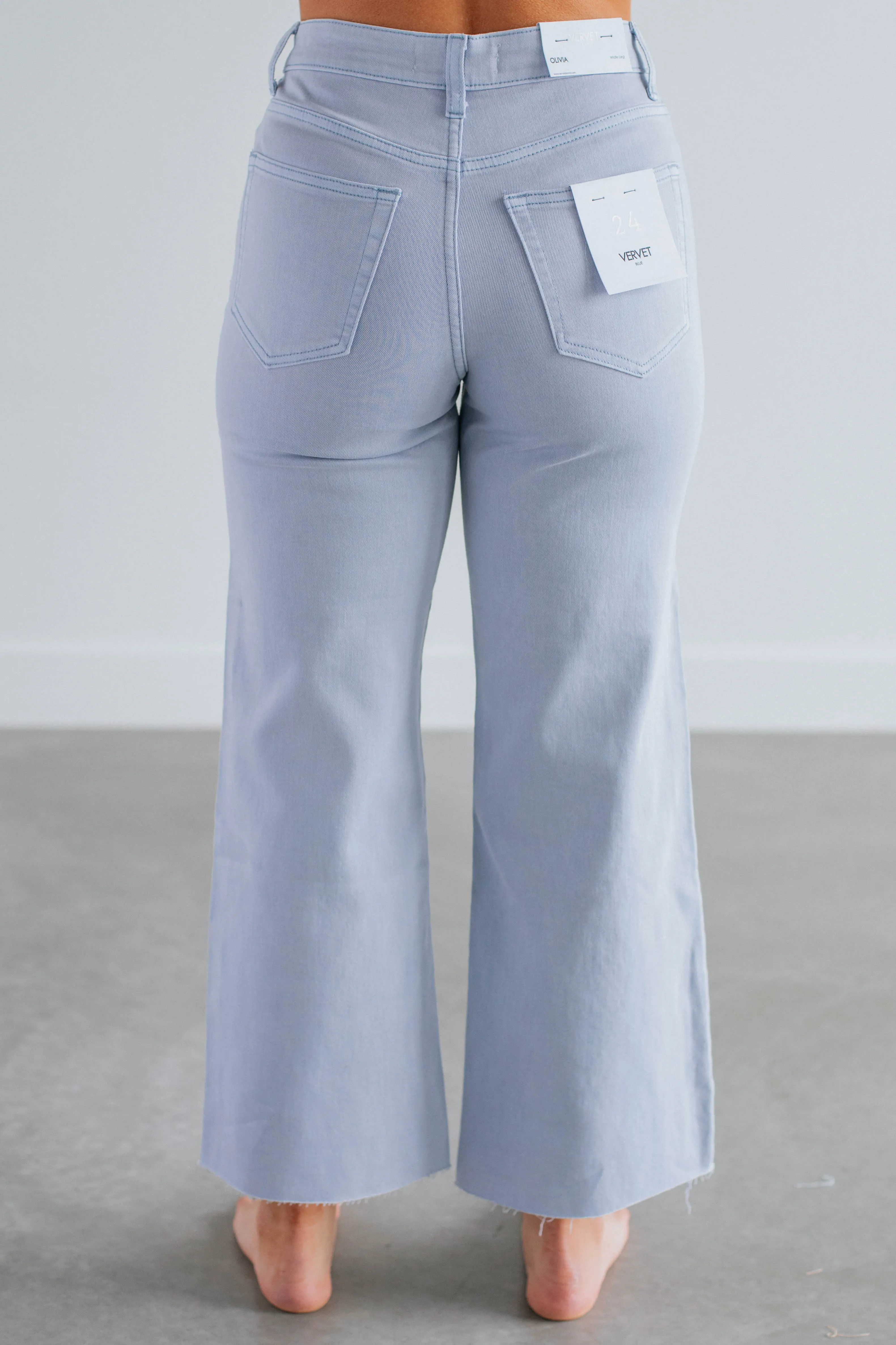 Foundation Wear Olivia Vervet Jeans - Powder Blue
