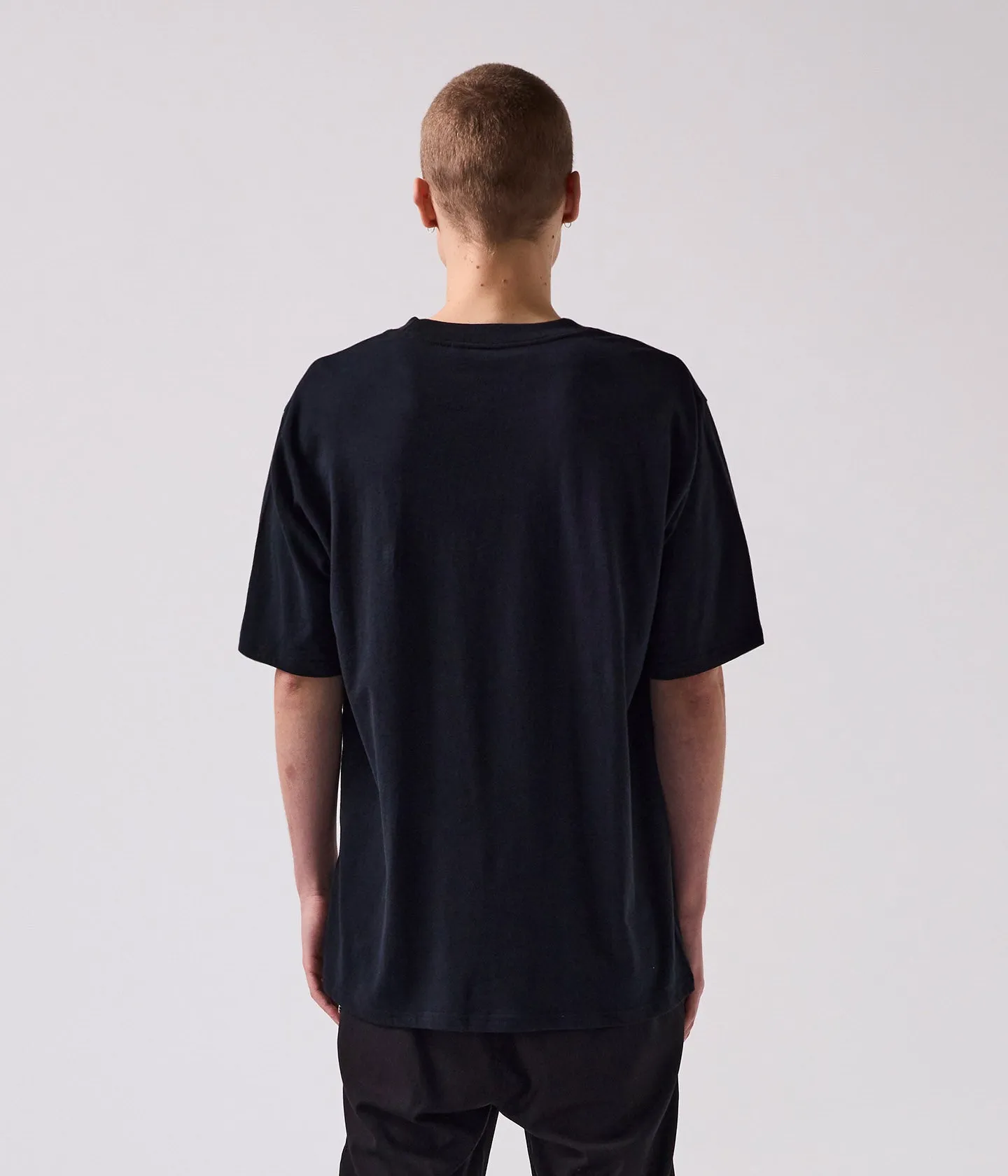Airflow Mesh Panels BRACE OVERSIZED T-SHIRT // BLACK