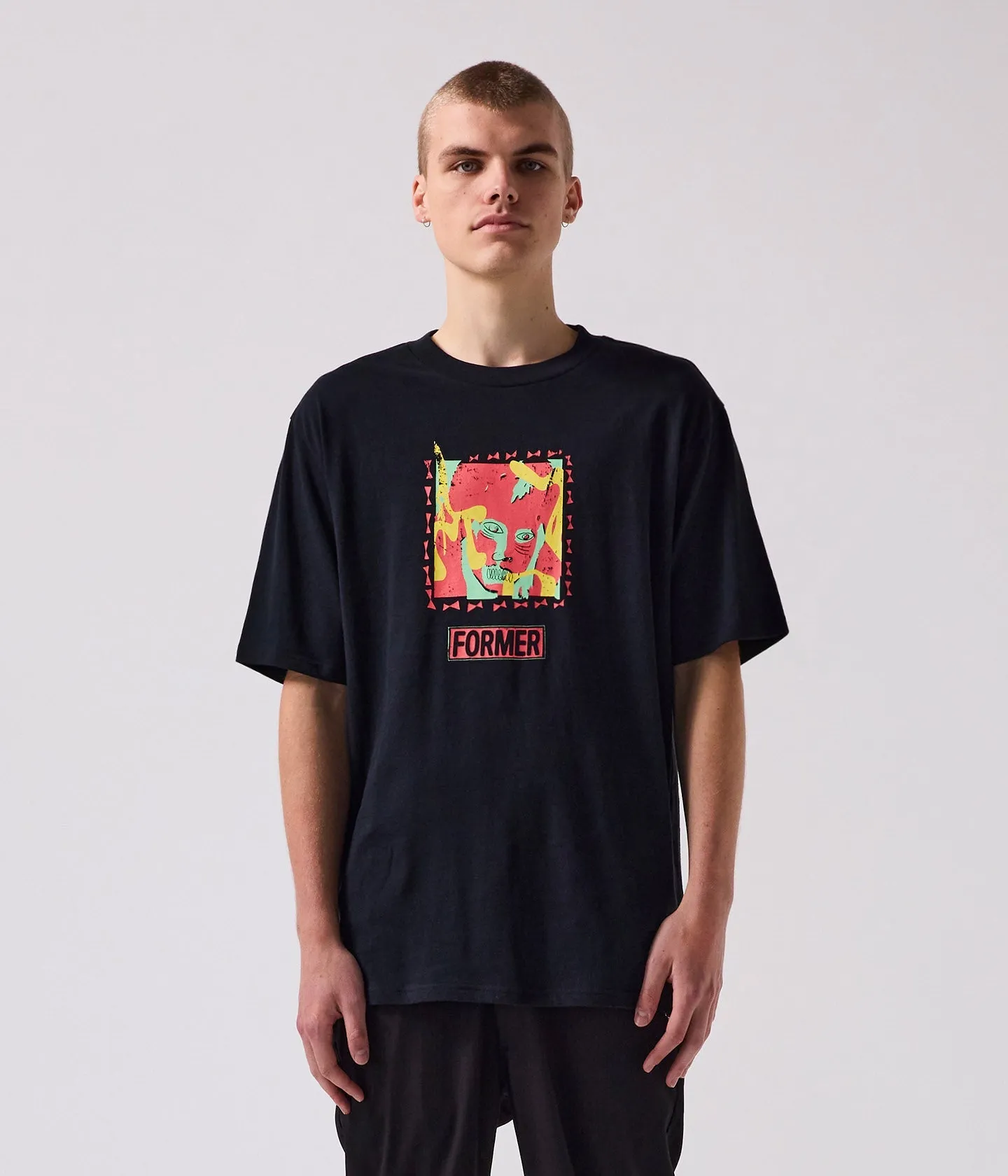 BRACE OVERSIZED T-SHIRT // BLACK harmonious Ethically Sourced Cotton