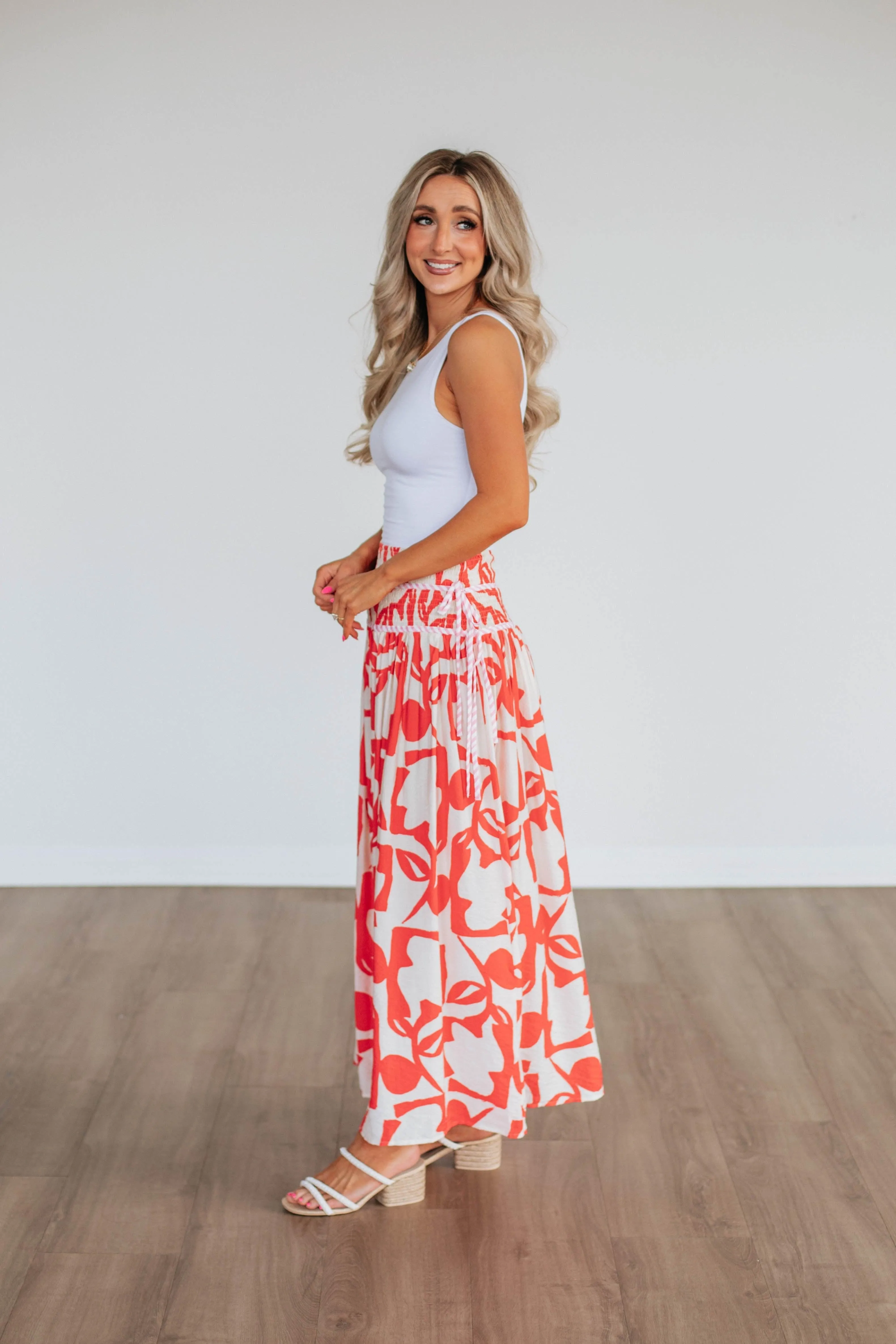 Ambria Maxi Skirt - Poppy Mix Statement Fashion Classic Appeal
