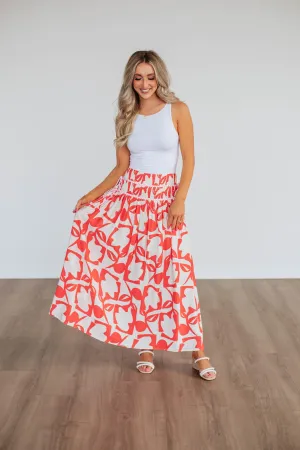 Cool Tone Neutral palette Ambria Maxi Skirt - Poppy Mix