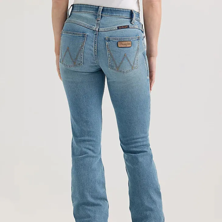 Wrangler Women's Ultimate Riding Jean Willow Mid-Rise Bootcut in Olivia Lifestyle Piece Minimalist Style Chill Outfit