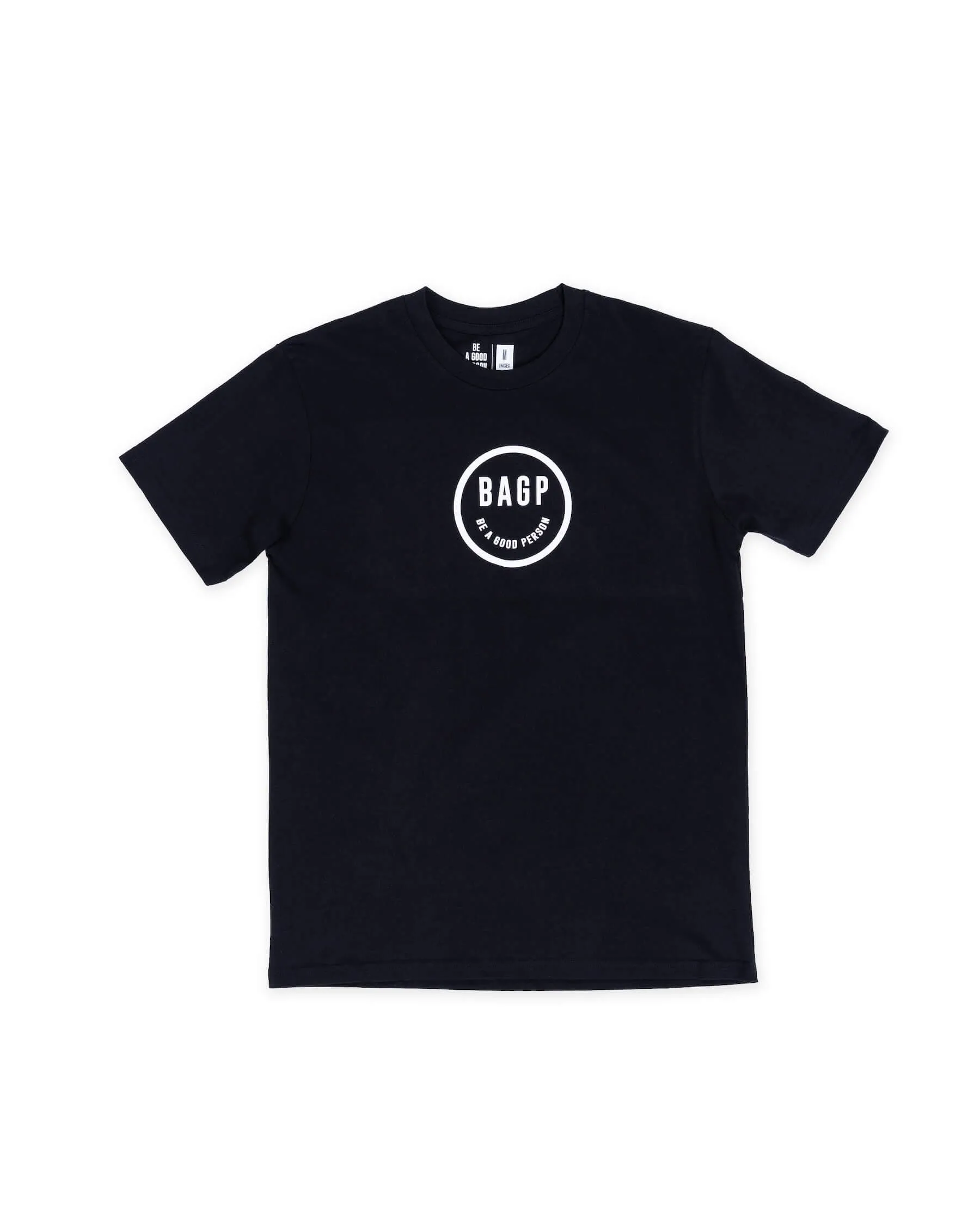 Smiley T-Shirt - Black Heavyweight Weave Sustainable production