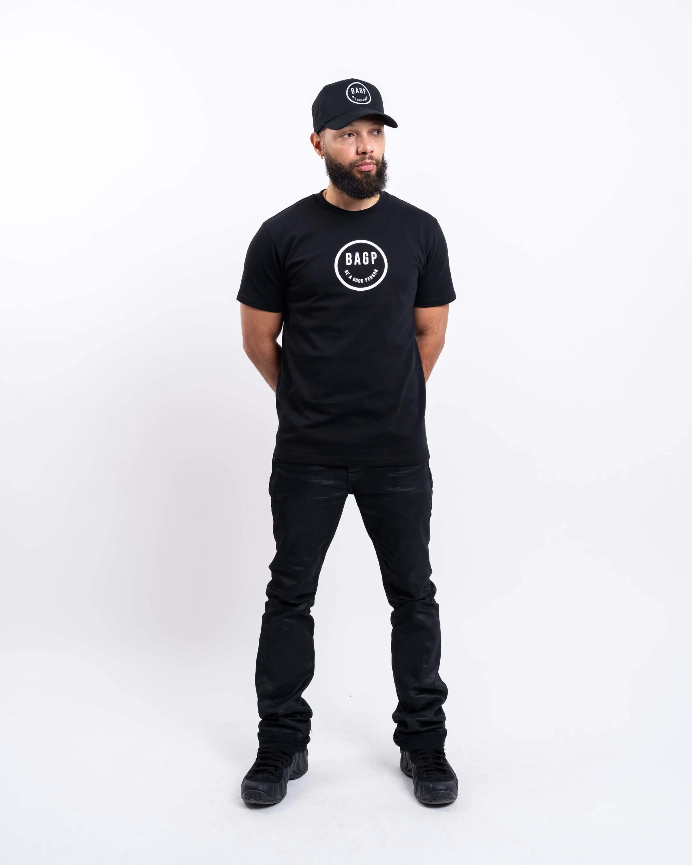 Streetwear attitude Sport Layer Fit Smiley T-Shirt - Black