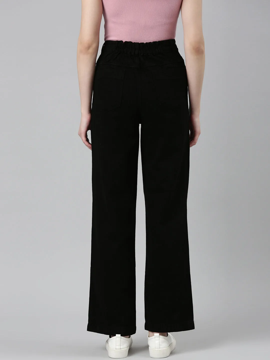 Women's Black Jean Wide Leg High-Rise Denim Jeans City Walk Weekend Warrior