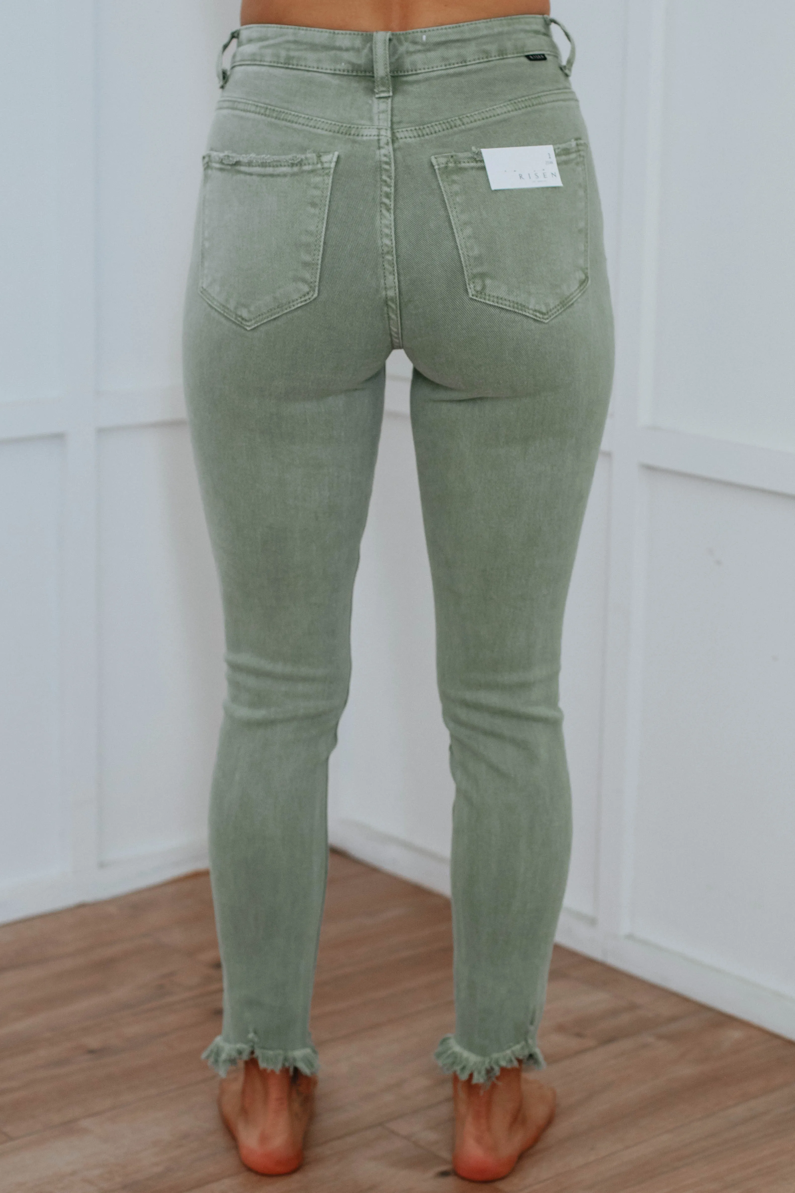 Daisie Risen Jeans - Olive High Rise