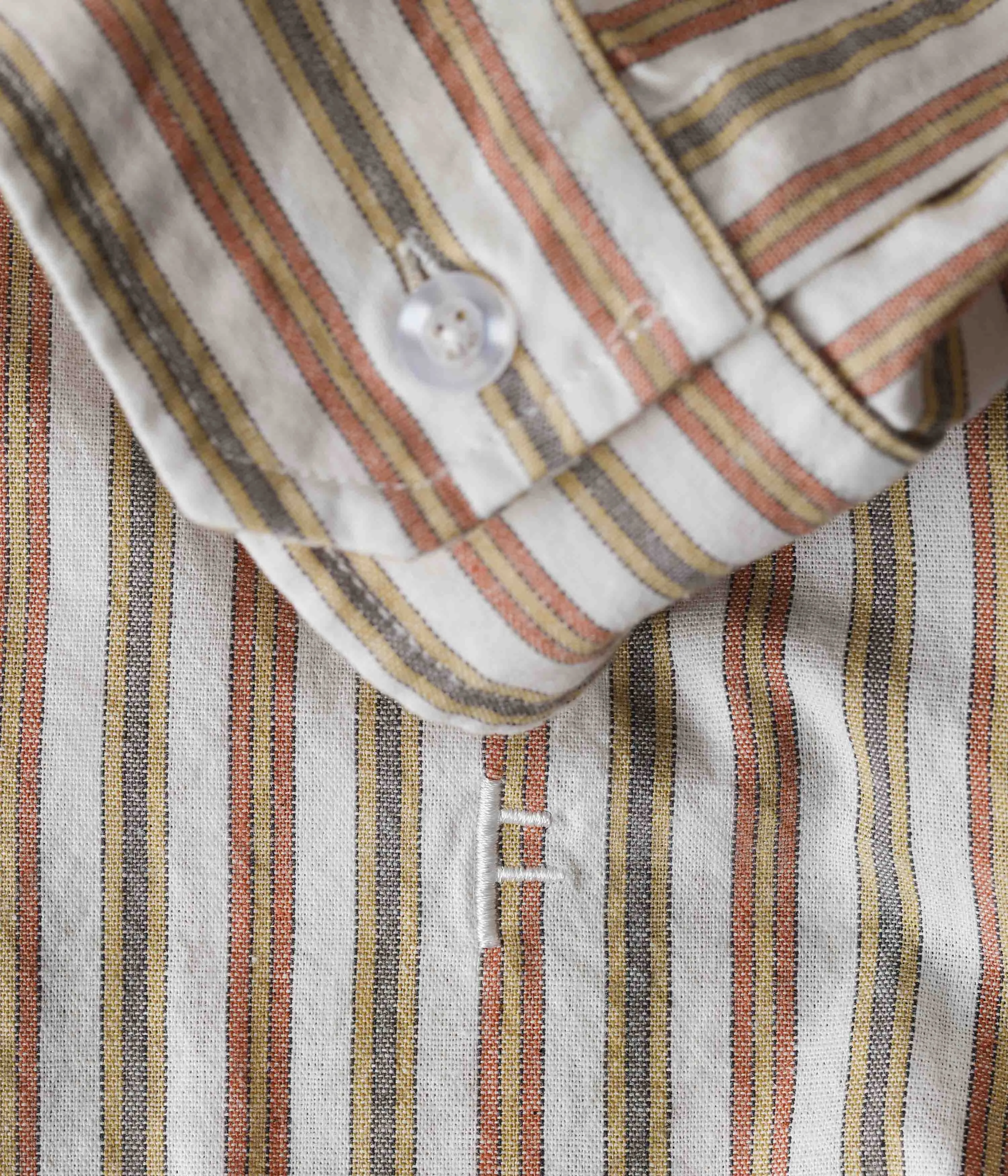 Casual Layer REYNOLDS STRIPED LS SHIRT // OCHRE