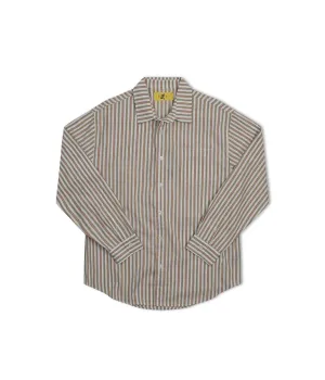 Cool Comfort REYNOLDS STRIPED LS SHIRT // OCHRE