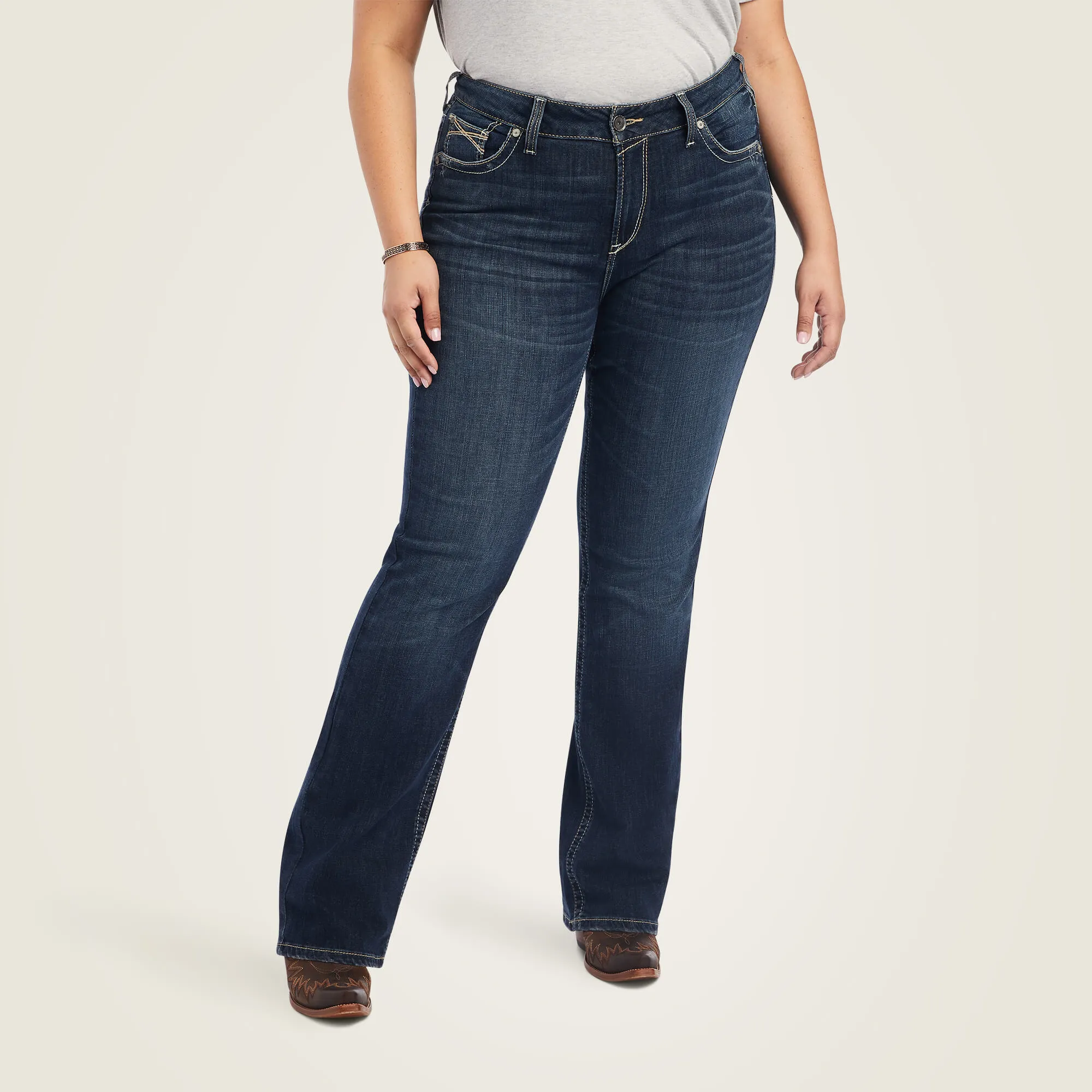 Ariat R.E.A.L. Women's Lexie Perfect Rise Bootcut Jean in Missouri (Available in Regular & Plus Sizes) Festival Outfit Minimalist Style Customizable Fit