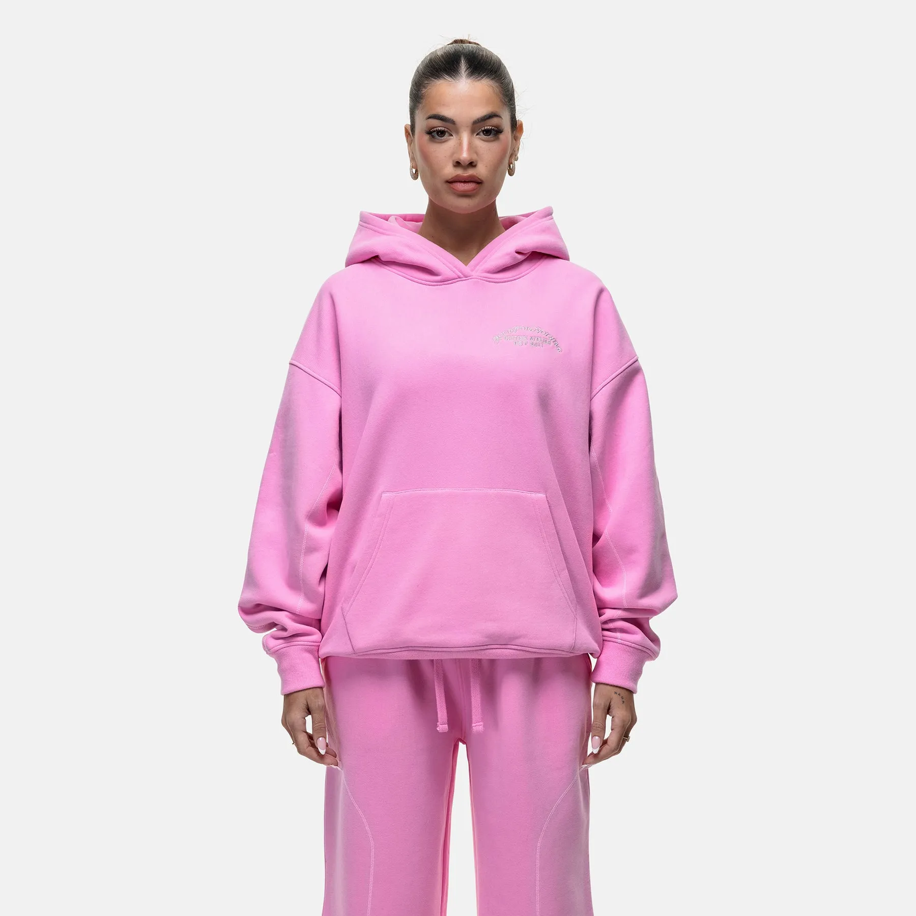 Overlock Washed Pink Hoodie Layer Up product eyewear protection