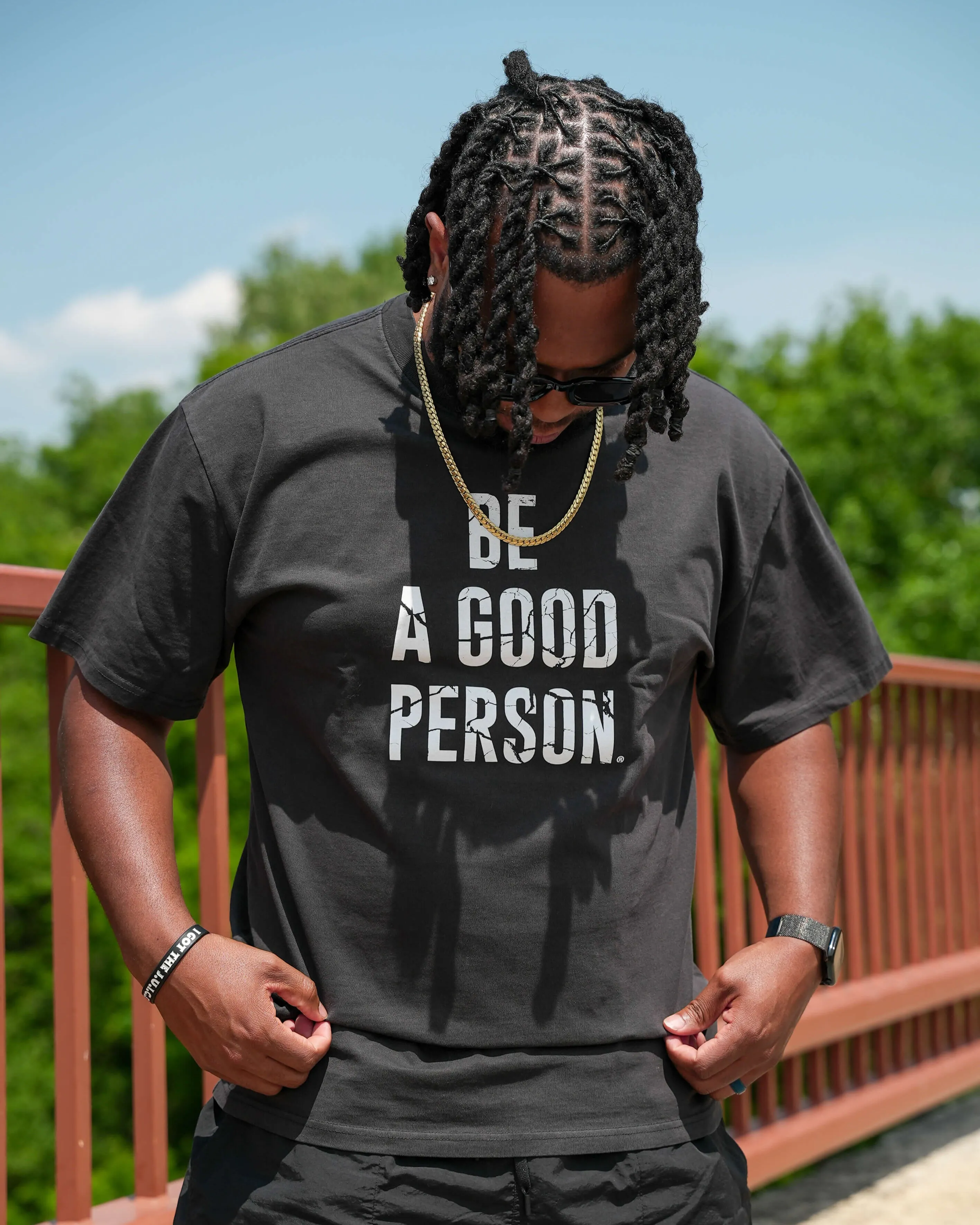 Animal Print sporty and comfortable Vintage Signature T-Shirt - Faded Black