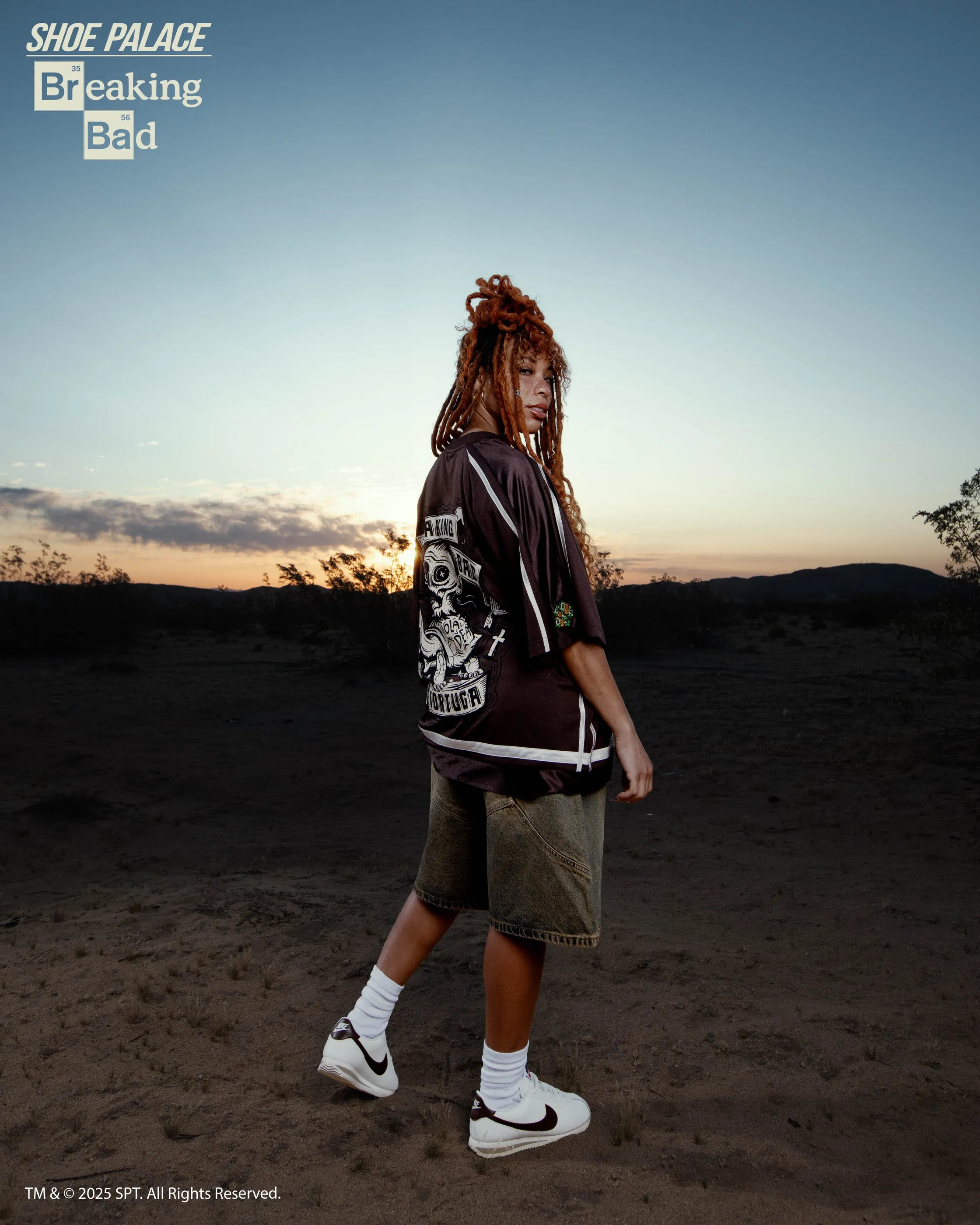 SP x Breaking Bad La Tortuga Mens Jersey (Brown/Beige) Stretch Knit Technology Functional Fit