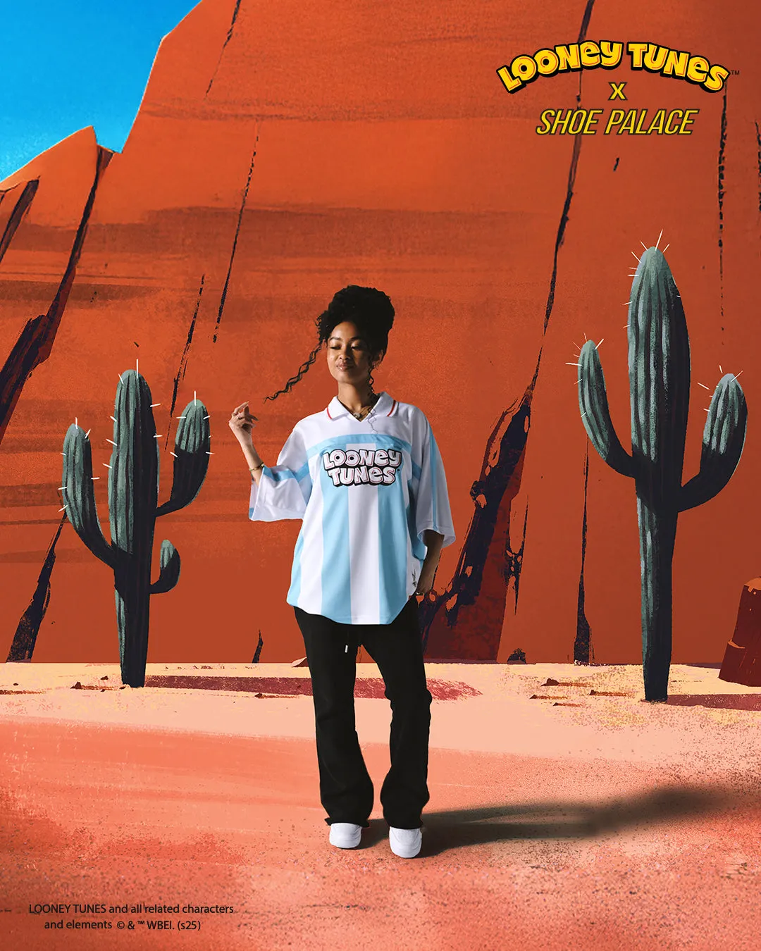 Chic Design SP x Looney Tunes Striped Soccer Mens Jersey (Blue/White)