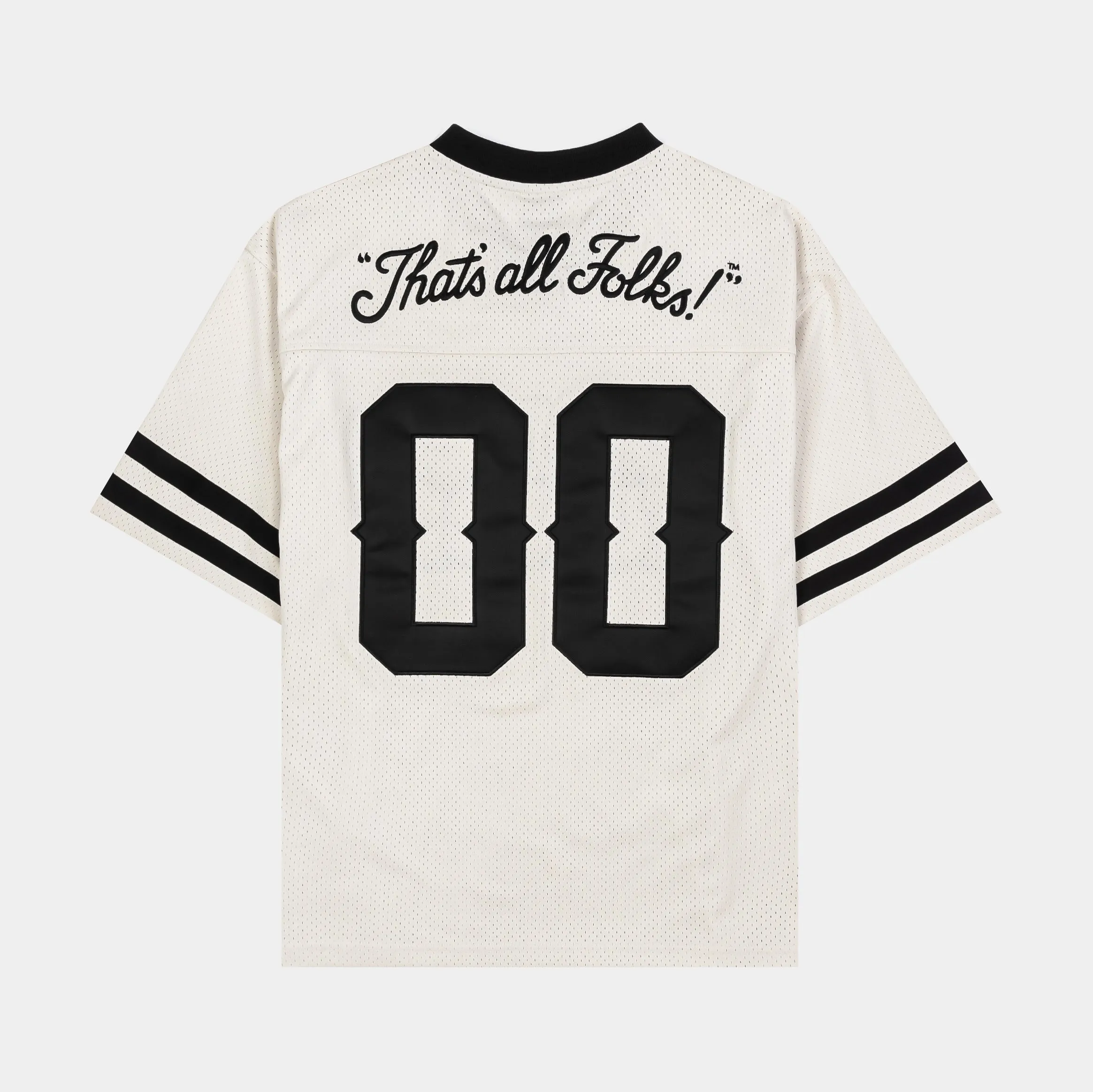 Quick Drying Flexible Apparel SP x Looney Tunes Thats All Folks Mens Jersey (White/Black/White)