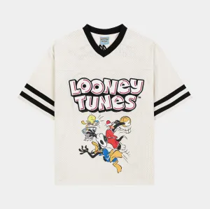 Double Stitched Hem SP x Looney Tunes Thats All Folks Mens Jersey (White/Black/White)