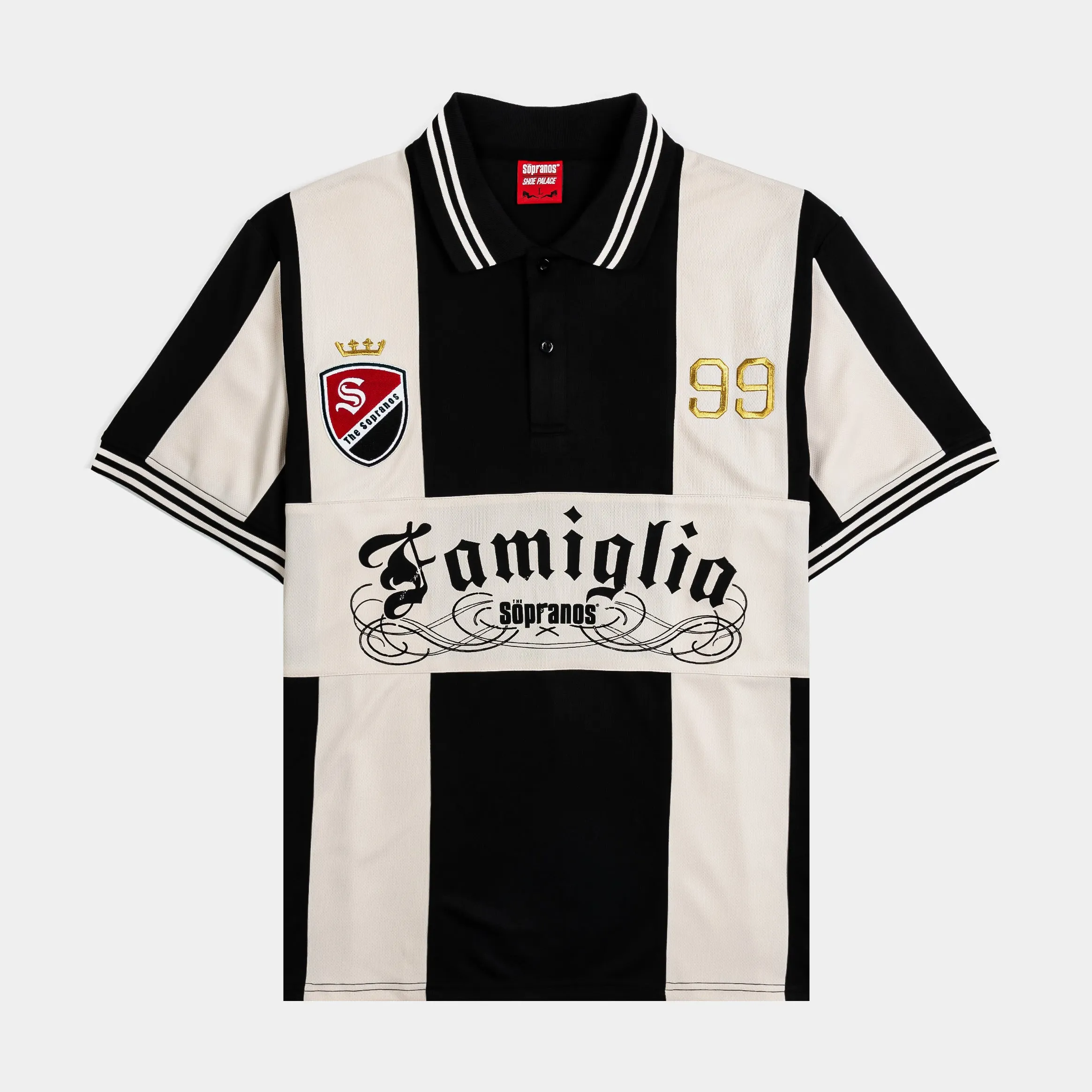 Workout Session Thermal Insulation Layer SP x Sopranos Familia Soccer Mens Jersey (Black/Cream)