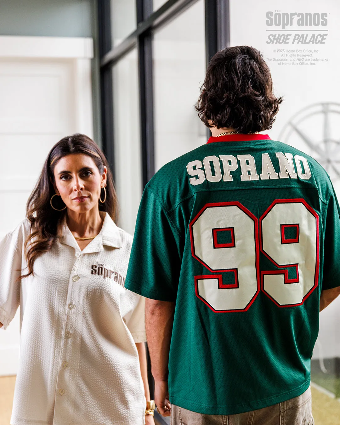 SP x Sopranos No Mafia Mesh Mens Jersey (Green/Red) Lightweight Lining Breathable mesh