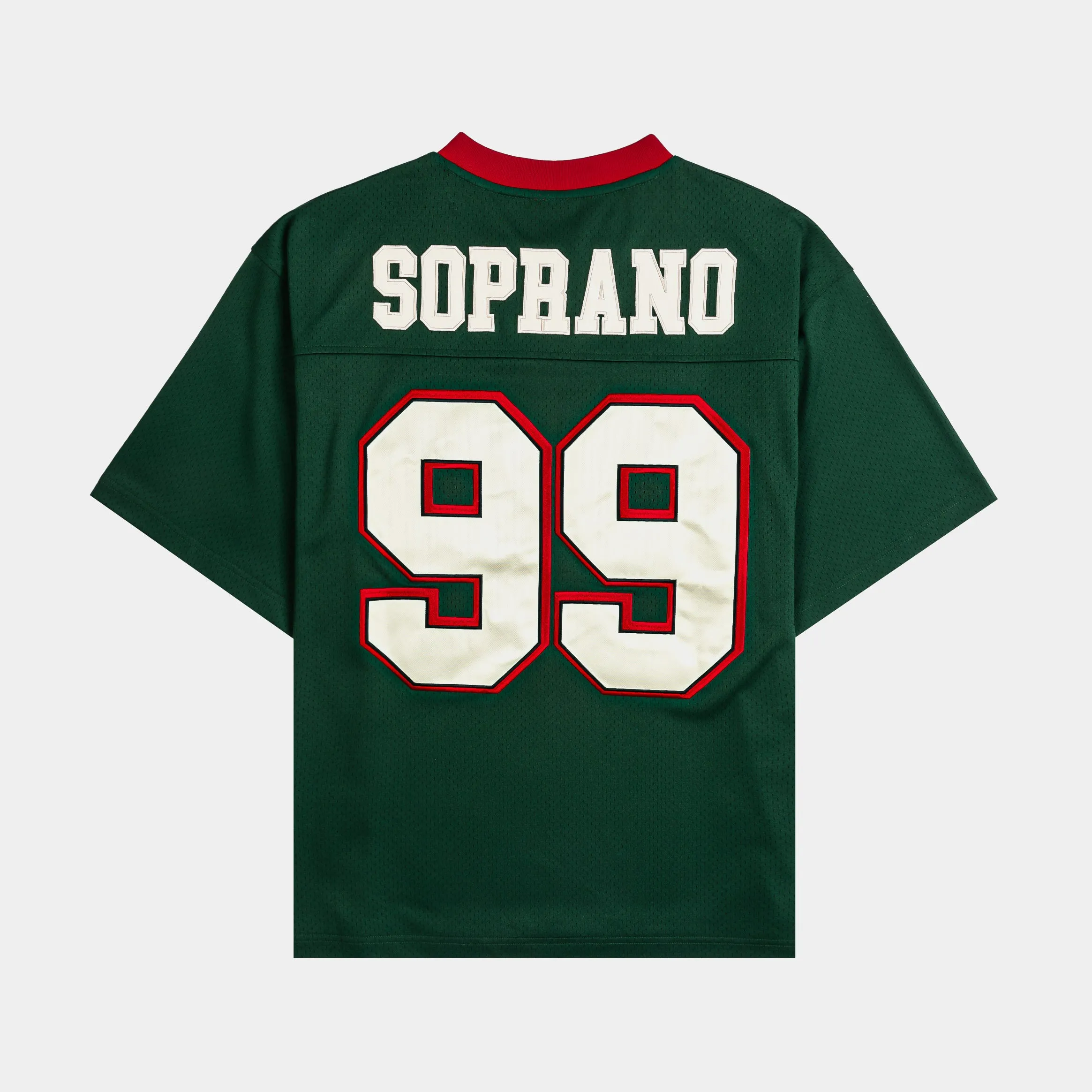 SP x Sopranos No Mafia Mesh Mens Jersey (Green/Red) Knit Grid Mesh Performance Gear
