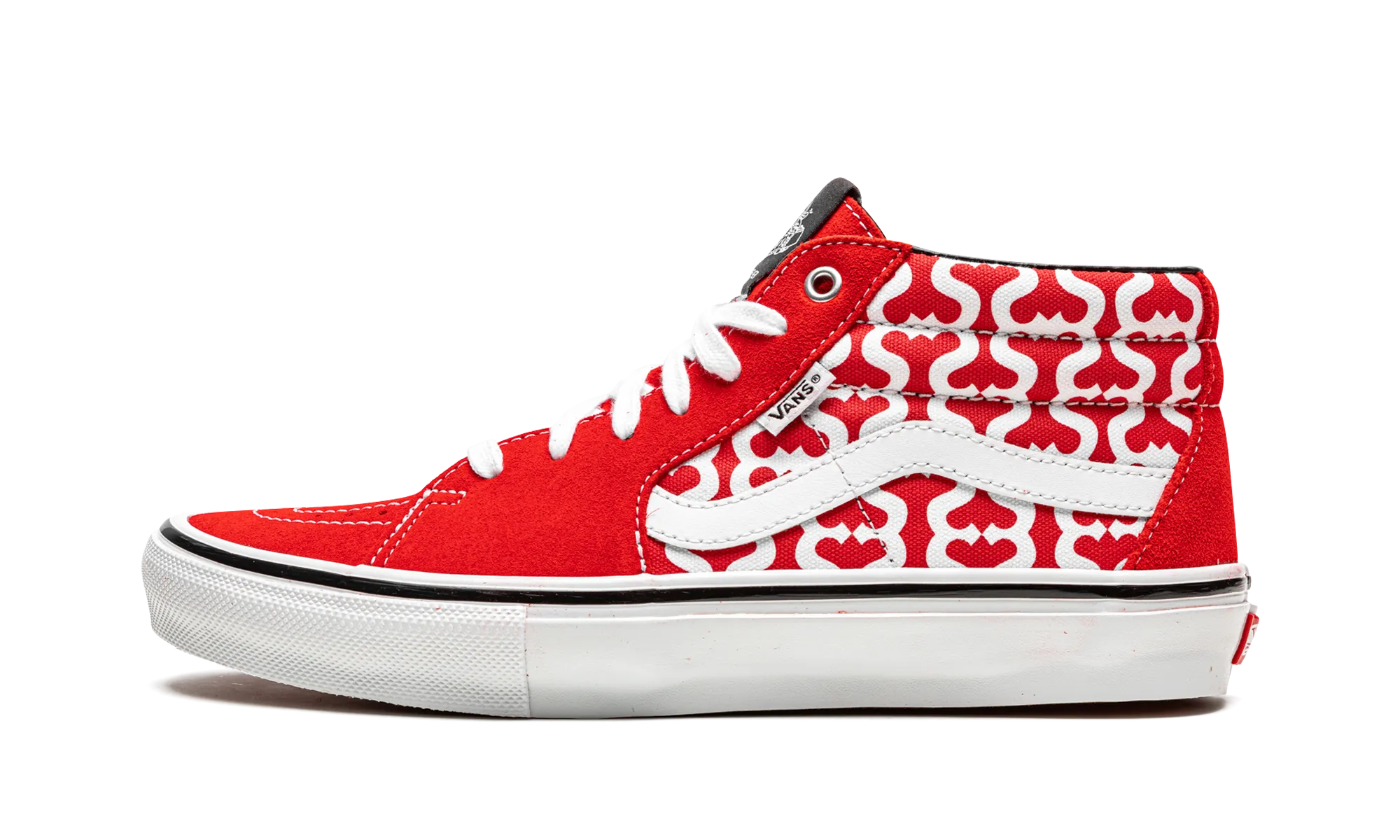 Color Play Lace Up Tension Control Skate Grosso Mid "Supreme - Monogram S - Red"
