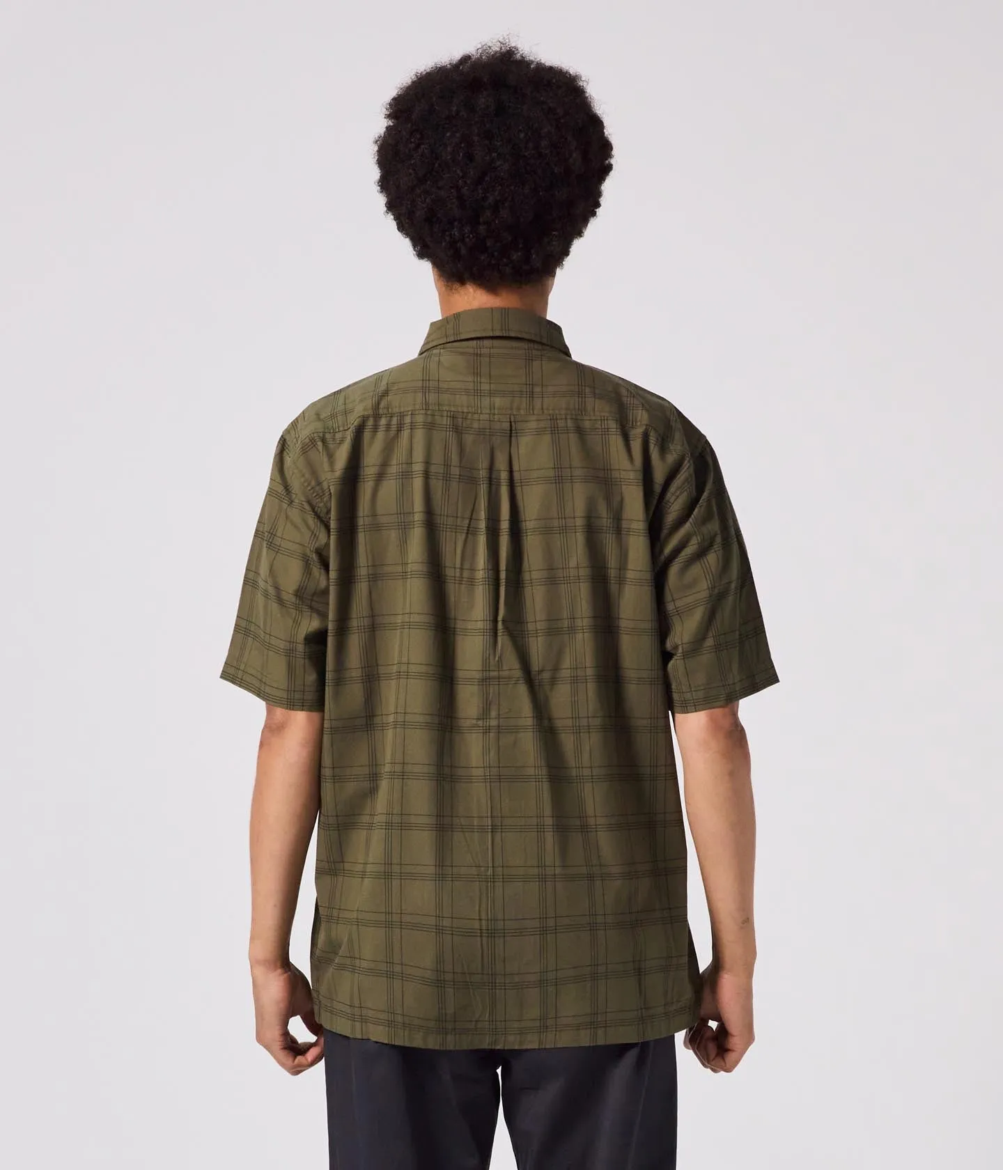 WINDOWPANE SS SHIRT // OLIVE Urban Fit Soft And Comfortable