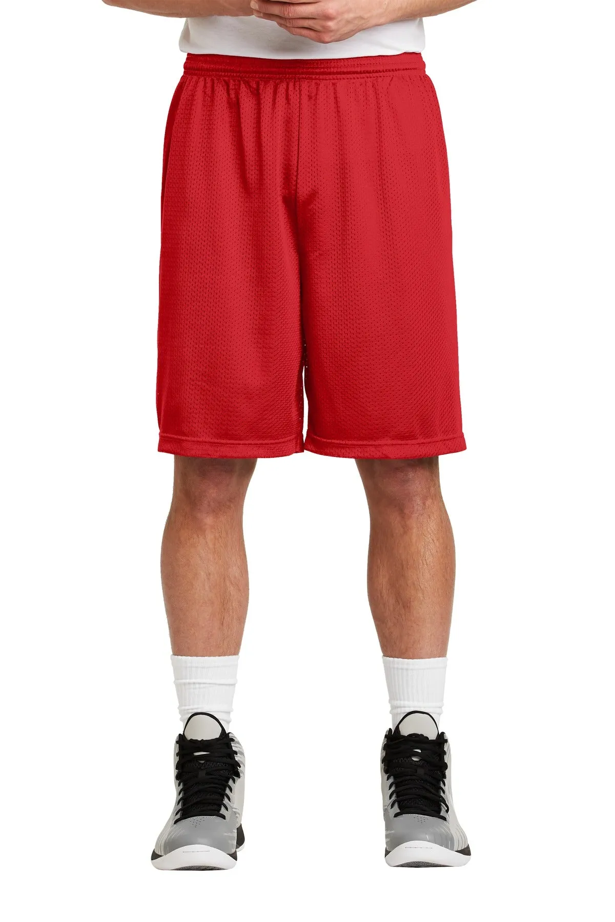 Semi-formal Hidden Storage Compartment Sport-Tek Men's Long PosiCharge Classic Mesh Short