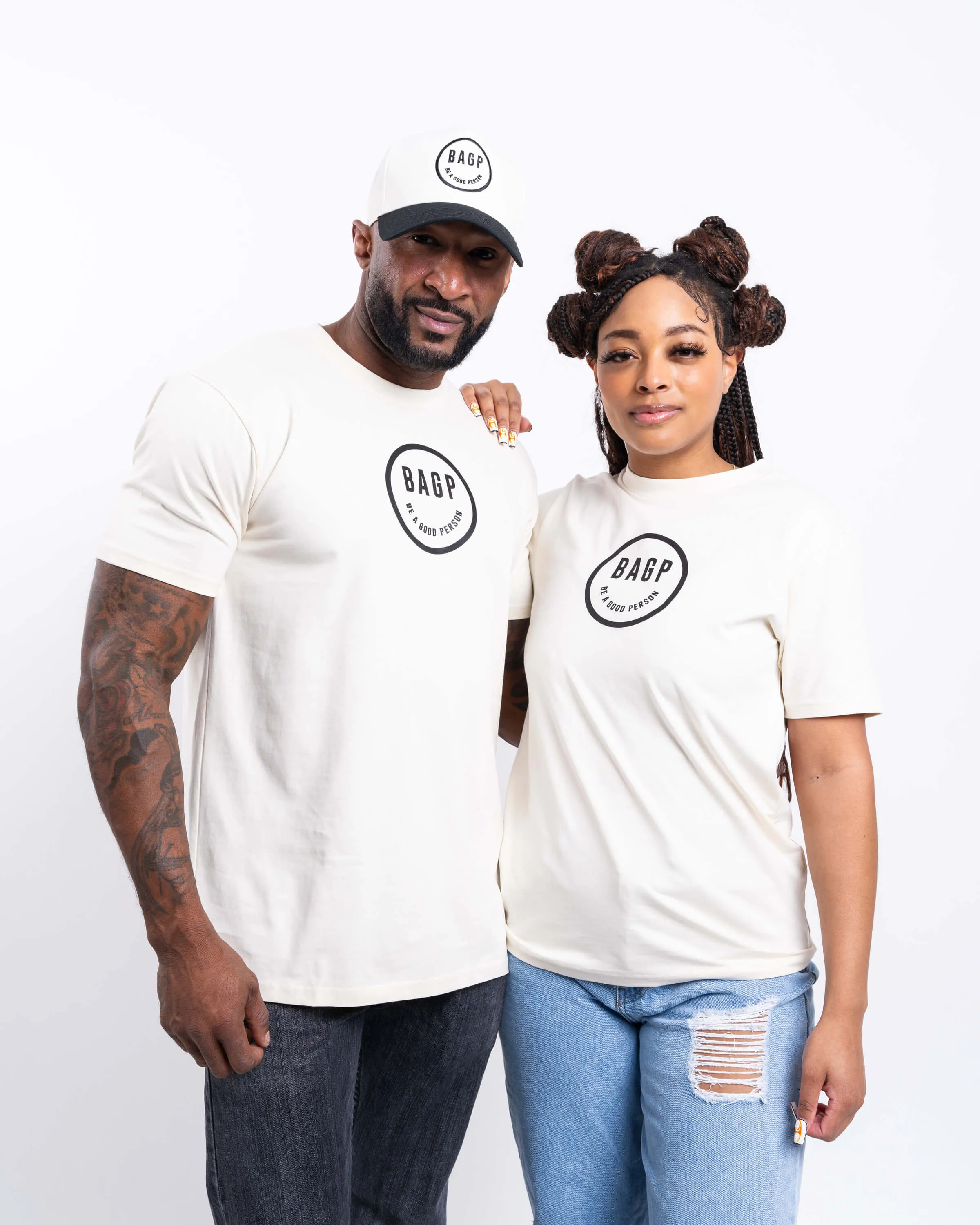 Durable Stitching Cozy Performance Smiley T-Shirt - Cream/Black