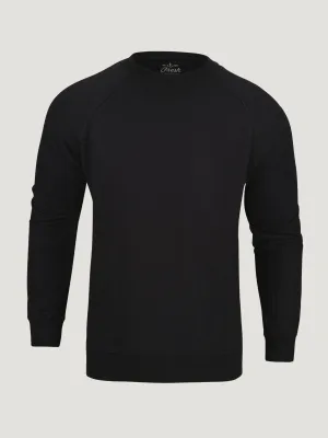 spandex blend Ultra Soft Blended Textile Black Cali Pullover