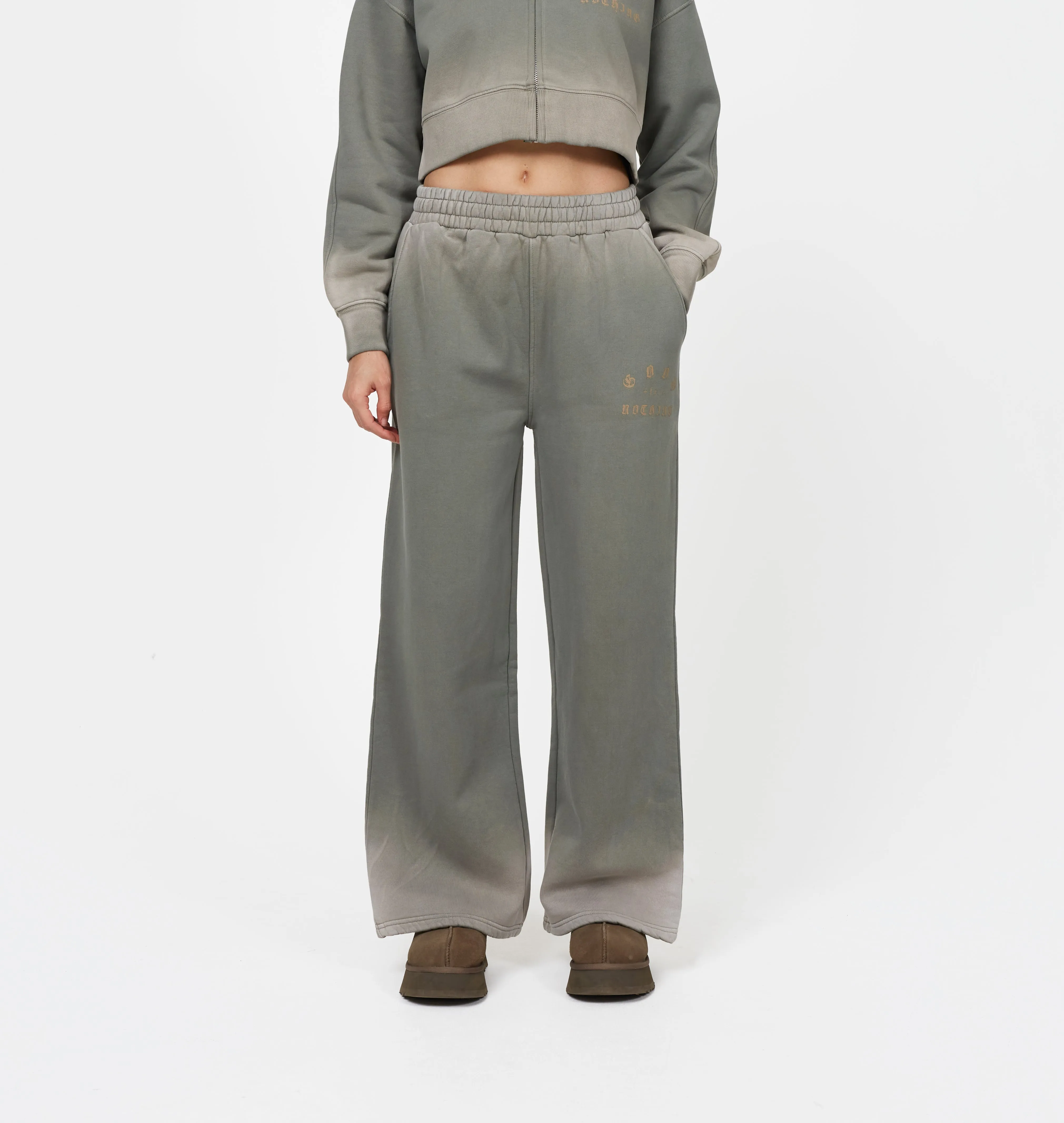 Sprayed Cali Green Baggy Jogger Bold Design