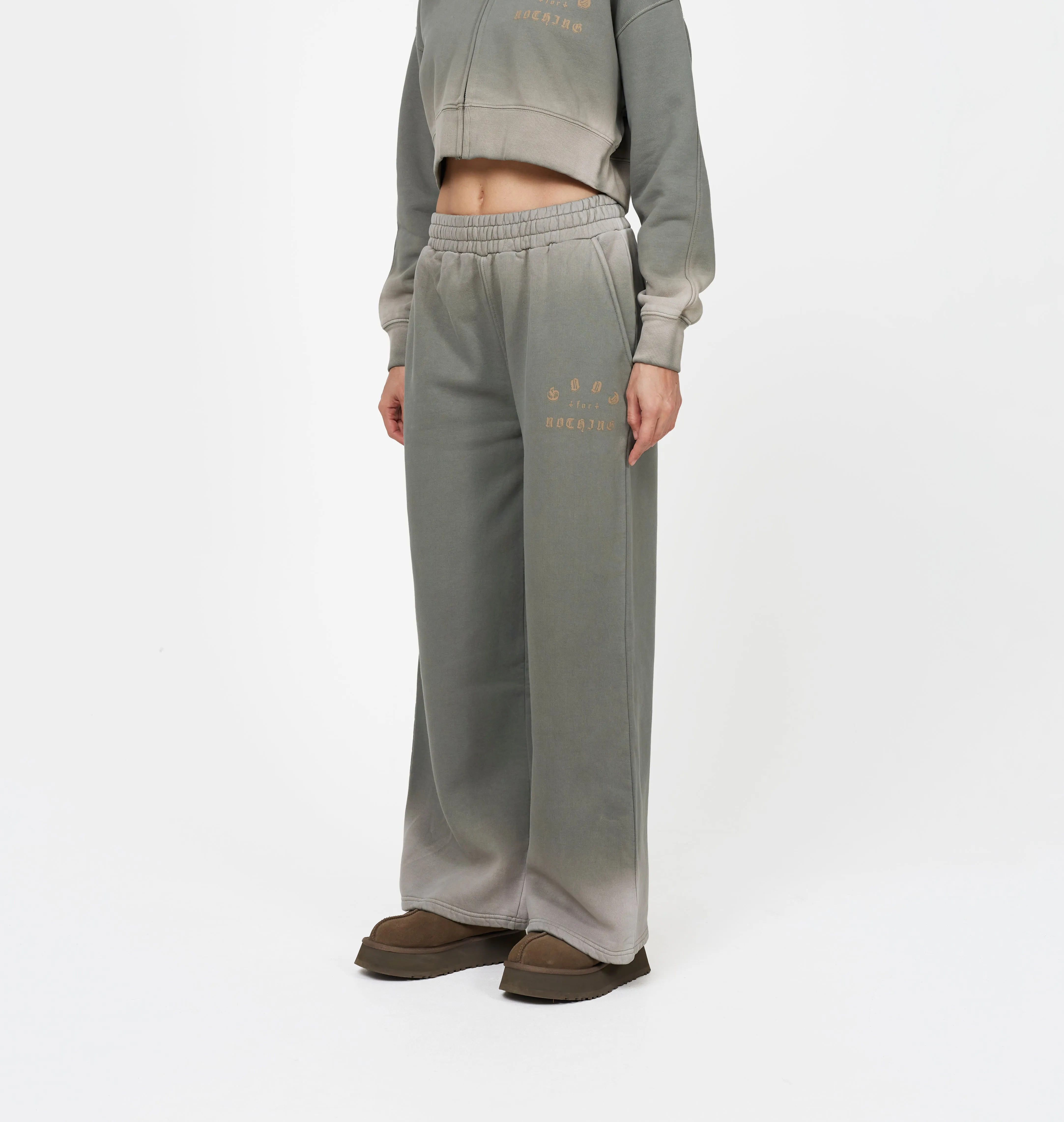 Comfort-First Sprayed Cali Green Baggy Jogger