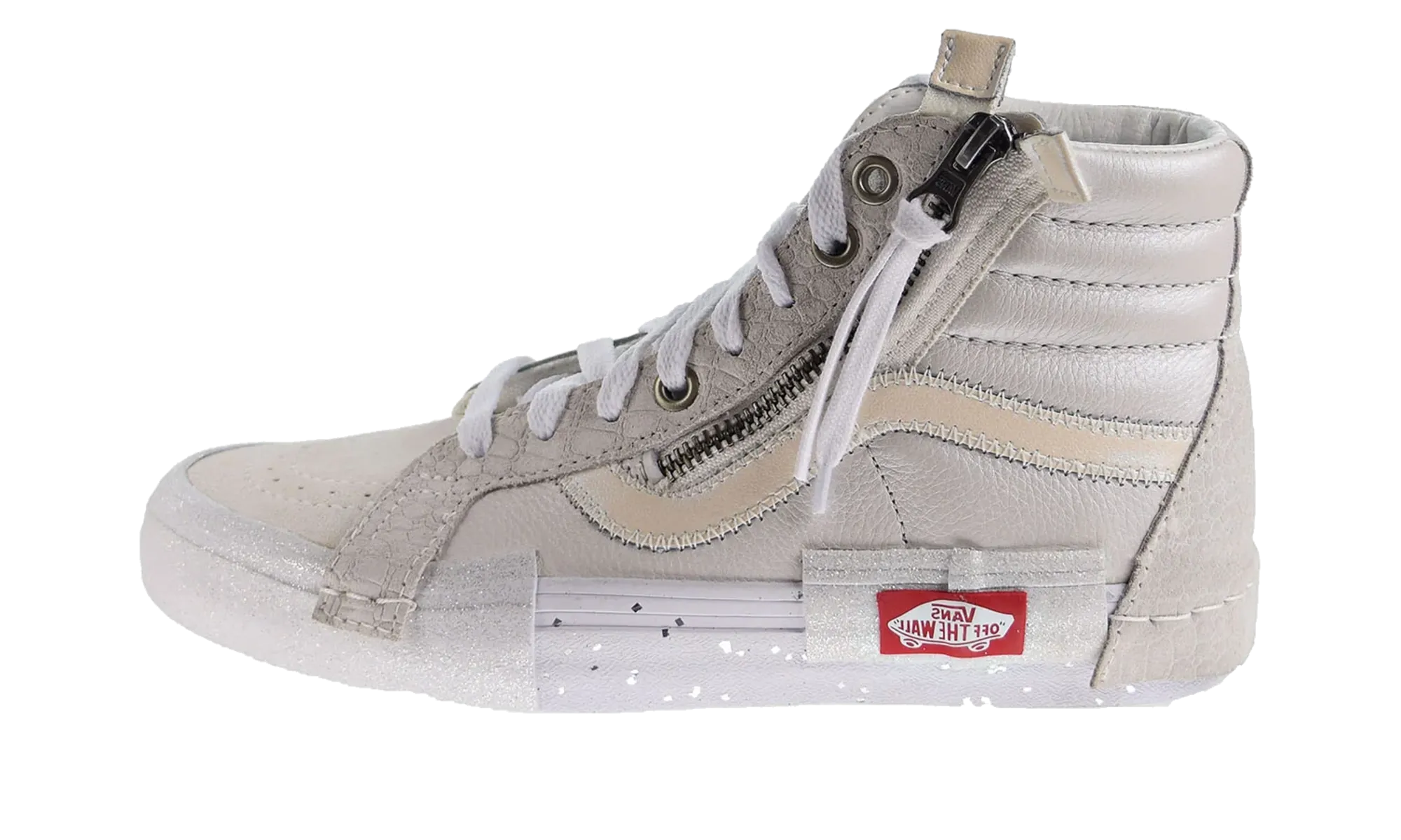 Good Traction Glitter Mix SK8-Hi Reissue Cap "Blanc De Blanc/True White"