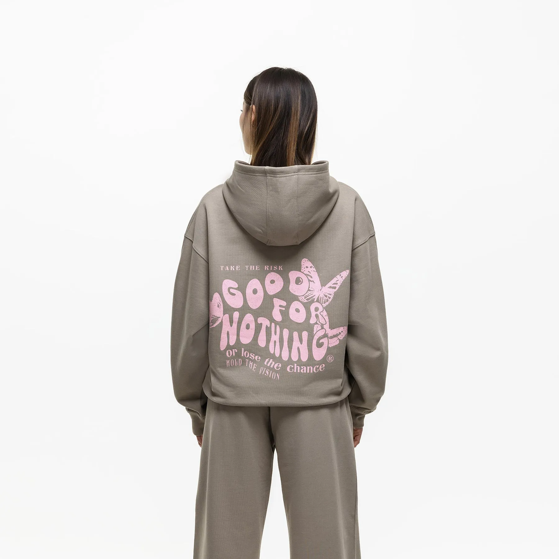 Stamp Taupe Hoodie (Final Sale) Comfortable Fashion