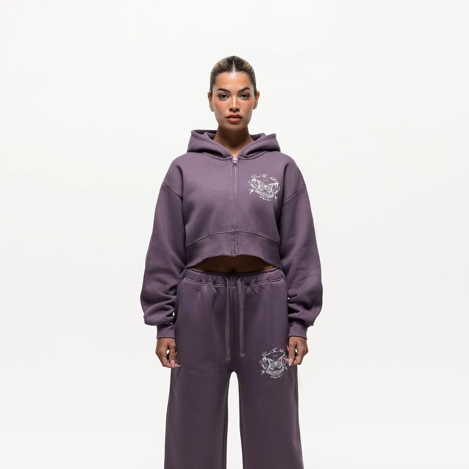 Pastel Shade Renassaince Mauve Zip Hoodie (Final Sale)