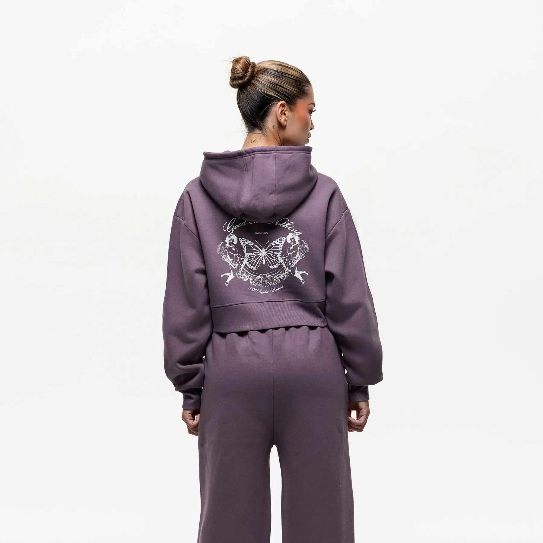 Renassaince Mauve Zip Hoodie (Final Sale) Fleece workout wear