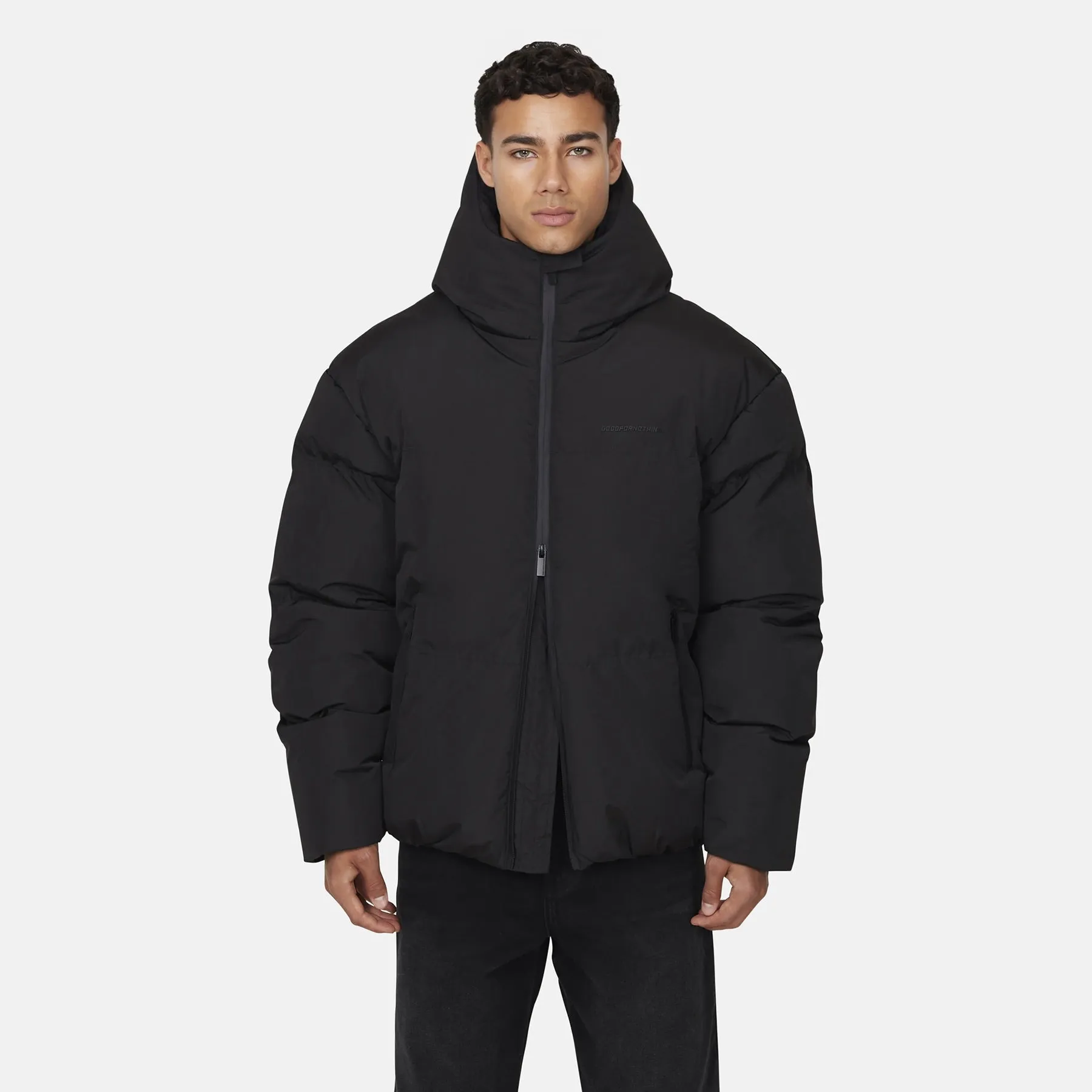 Arctic Matte Black Puffer Jacket Flexible Daily Fit
