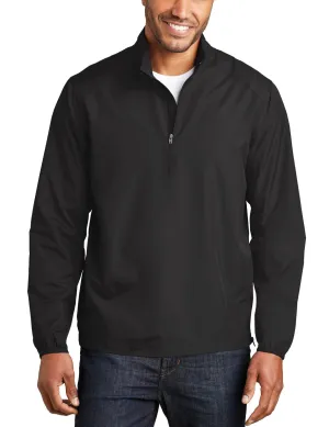 LowMaintenance Fabric JustBlanks Men's Water-Resistant Zephyr Zipper Pullover