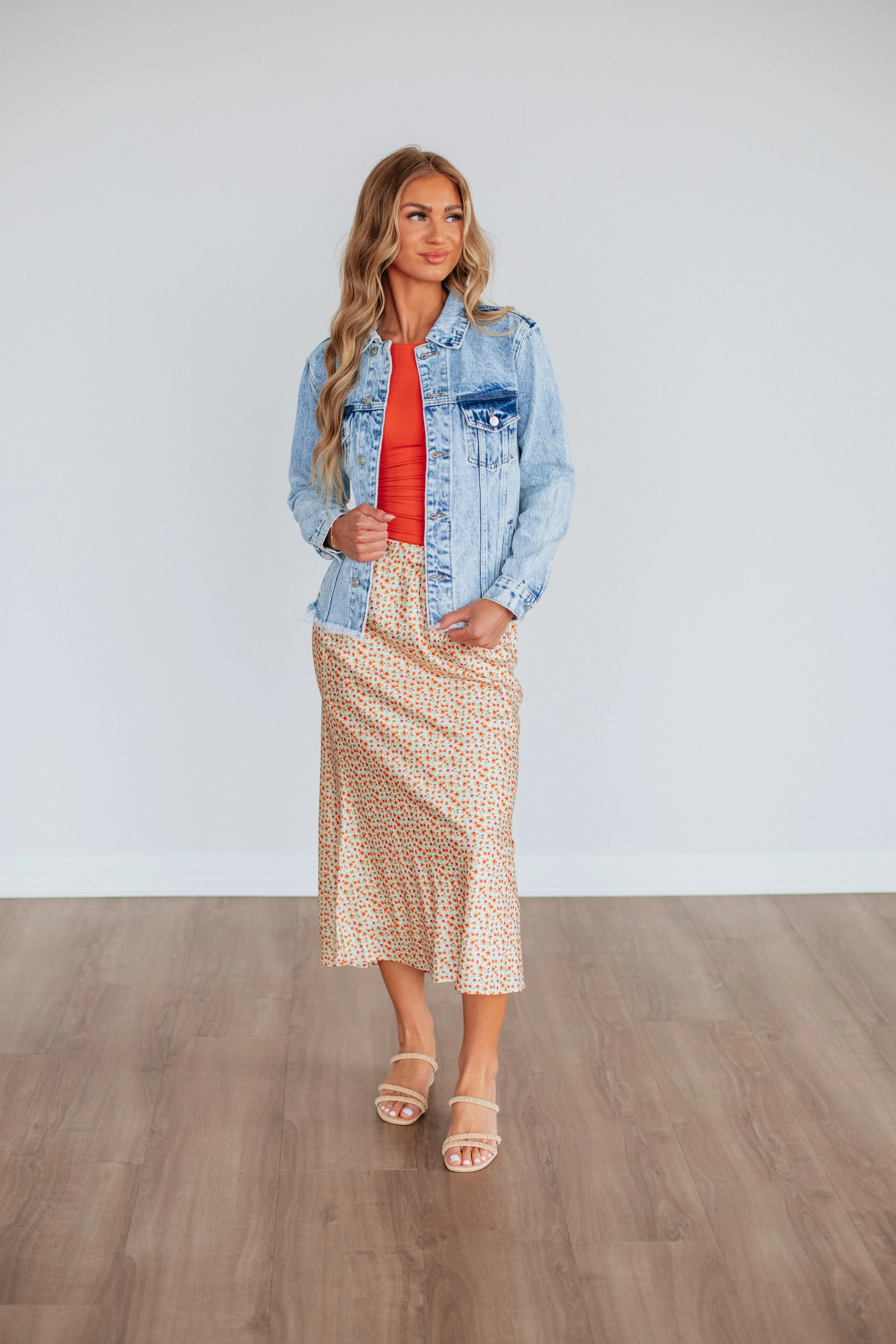 Eileen Floral Skirt High Shine