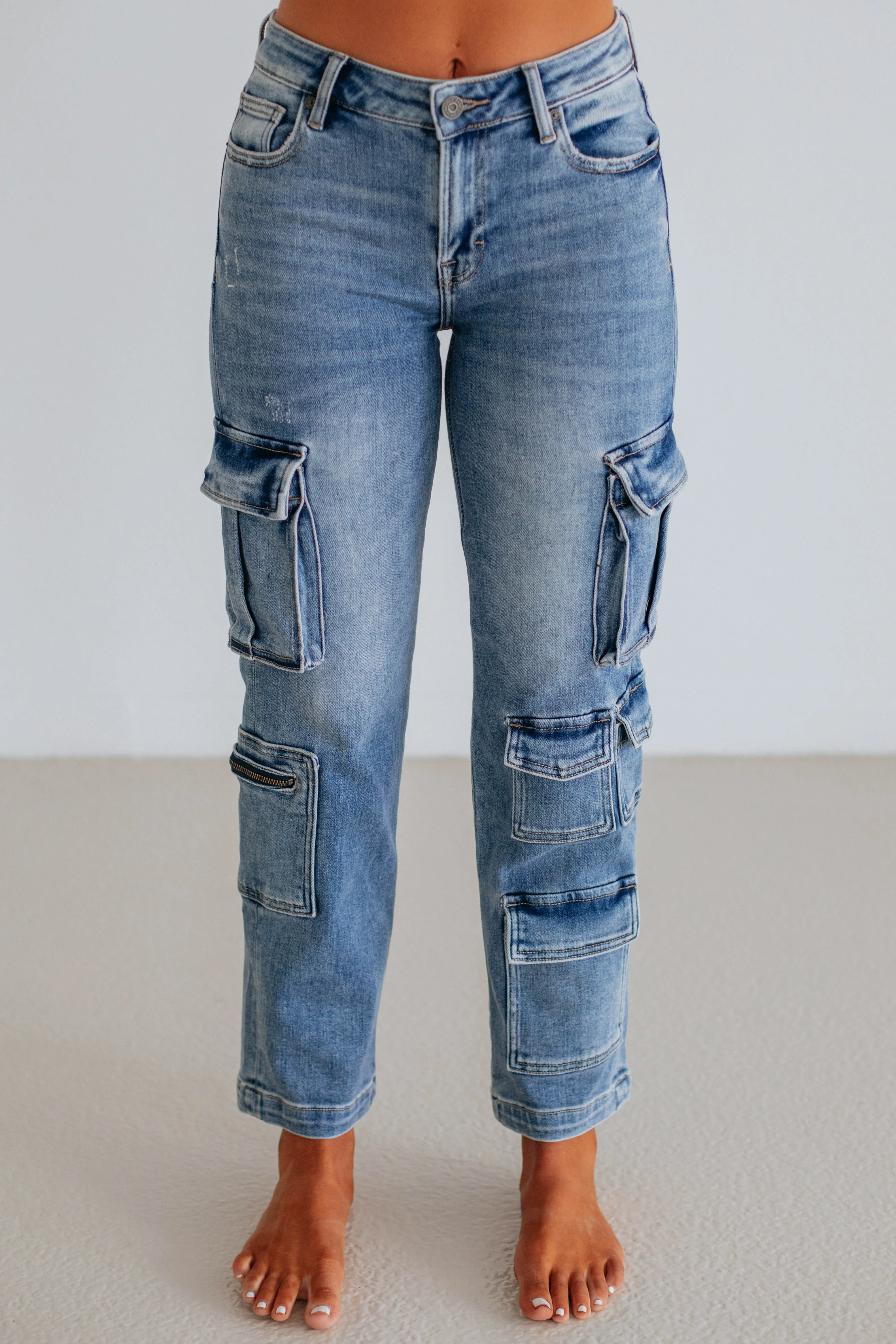 Tracey Hidden Cargo Jeans - Staredown Winter Warmth Festival Outfit Outdoor Adventure Fits Everyone