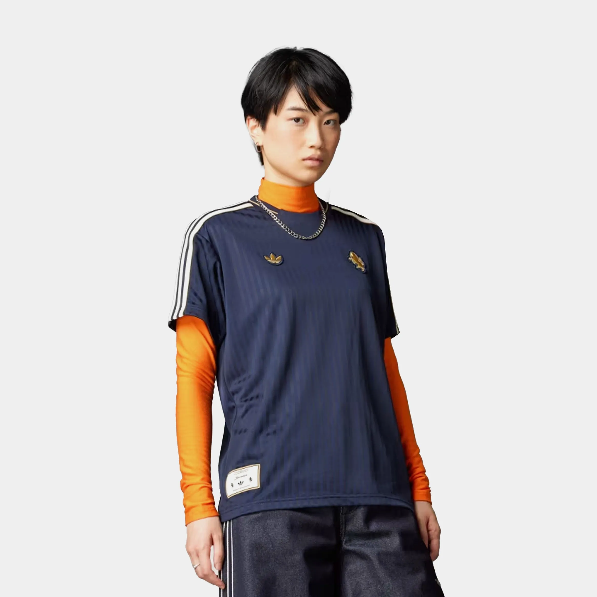 Temperature Regulating Fiber Low Impact Dye Process Juventus Terrance Icons Mens Jersey (Blue/White)