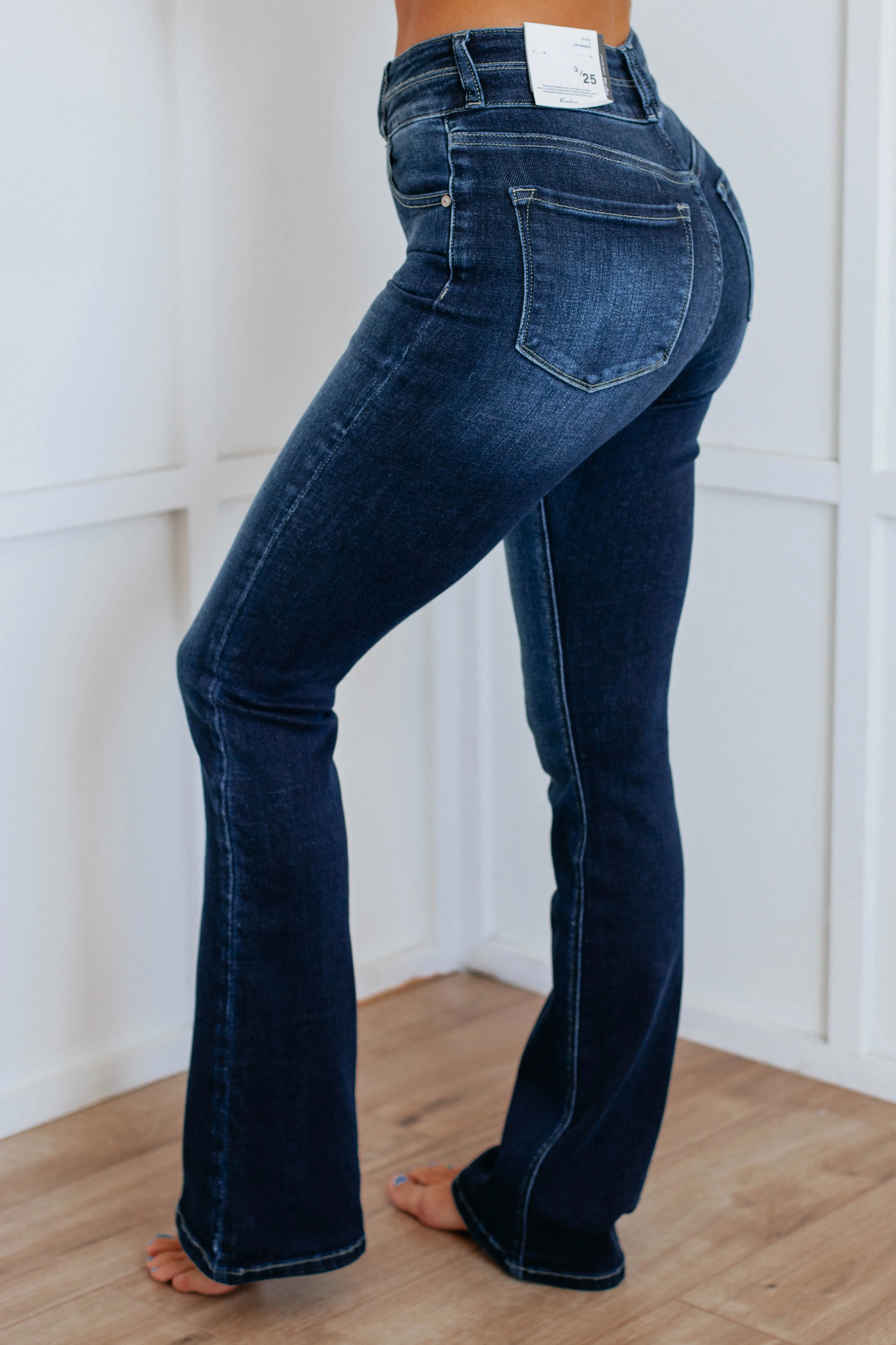 Comfy Waist Rylan KanCan Jeans - Dark Wash