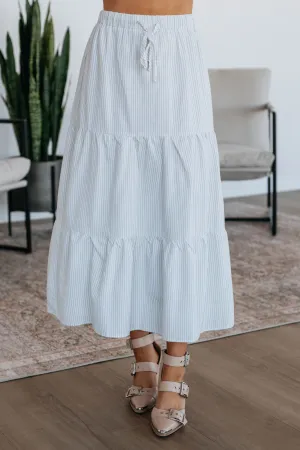 Opaque Lining Sylvey Striped Skirt