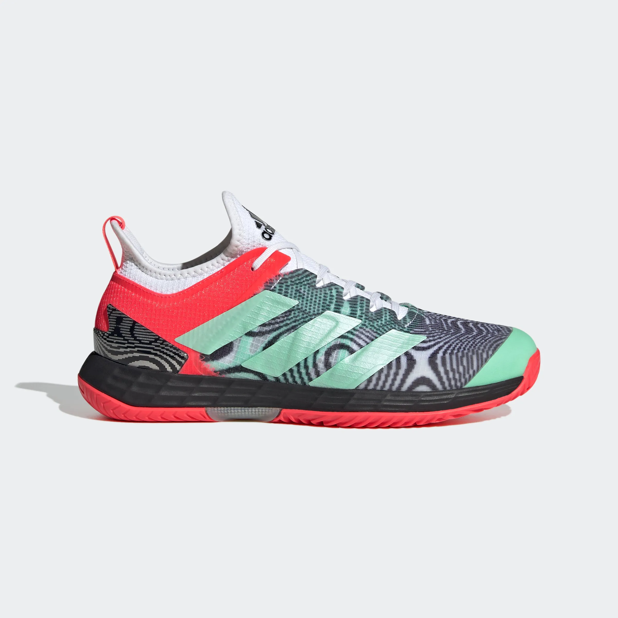 adidas Ubersonic 4 Tennis Shoes | White/Pulse Mint/Turbo | Men's Dynamic Flex Grooves Free Soul