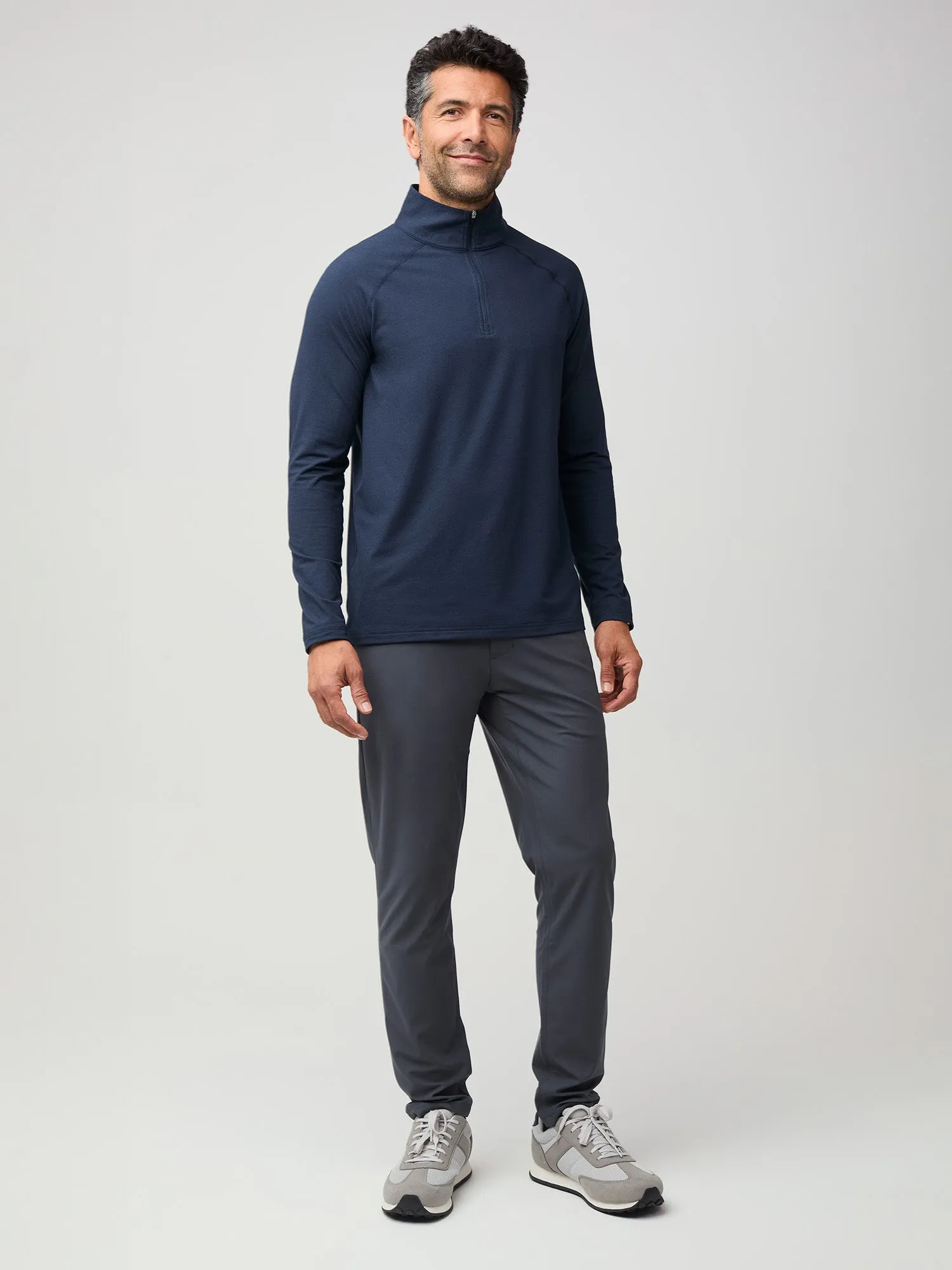 Casual Statement Minimal Fit Tech Quarter Zip Black   Navy Member 2-Pack