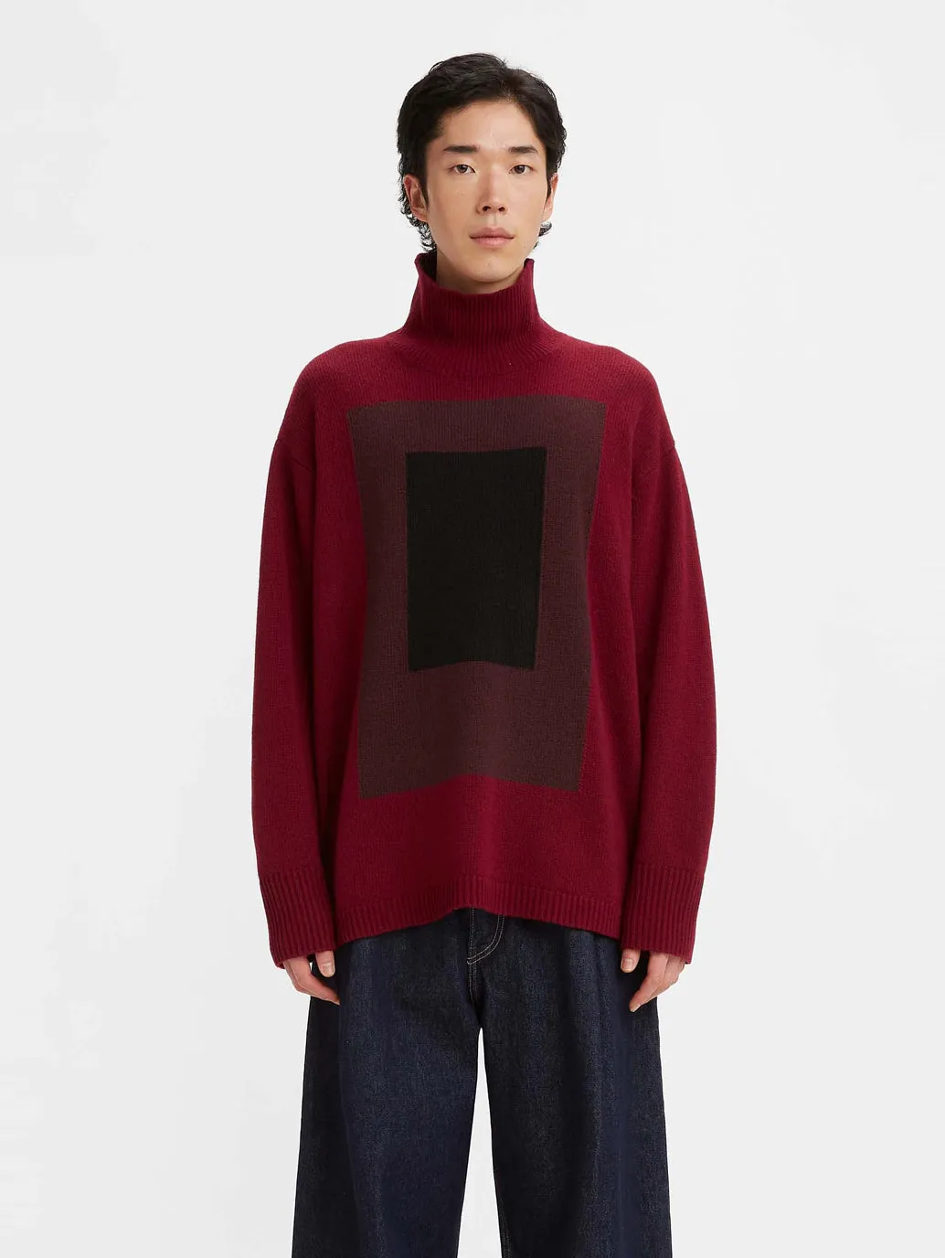 ZeroWaste Knitting Technique Lightweight Fabric Men's Crafted Flared Sweater