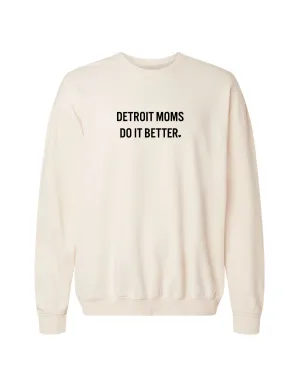 Ink Detroit - Detroit Moms Do It Better Crewneck Sweatshirt- Bone product personalization creativity product bundle